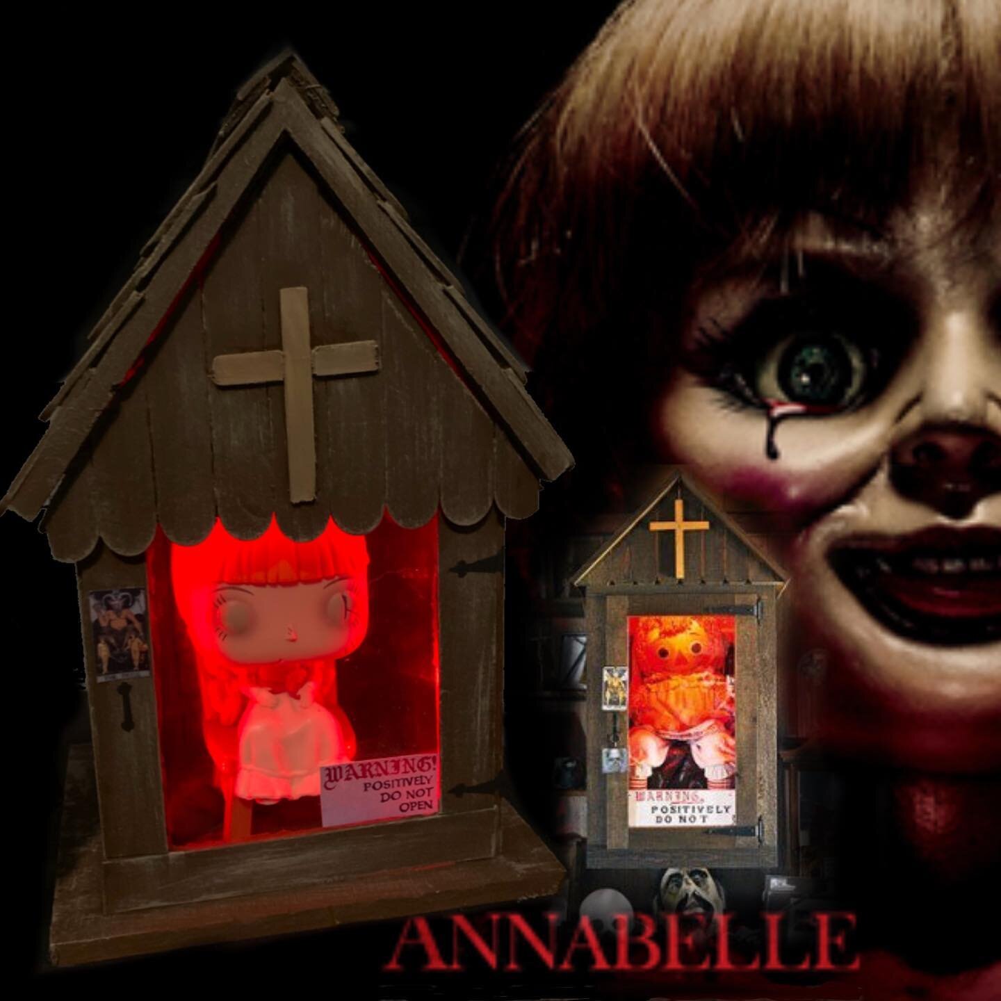 Annabelle custom pop case #annabelle #theconjuring #thewarrensoccultmuseum #funko #custompop #horrormovies