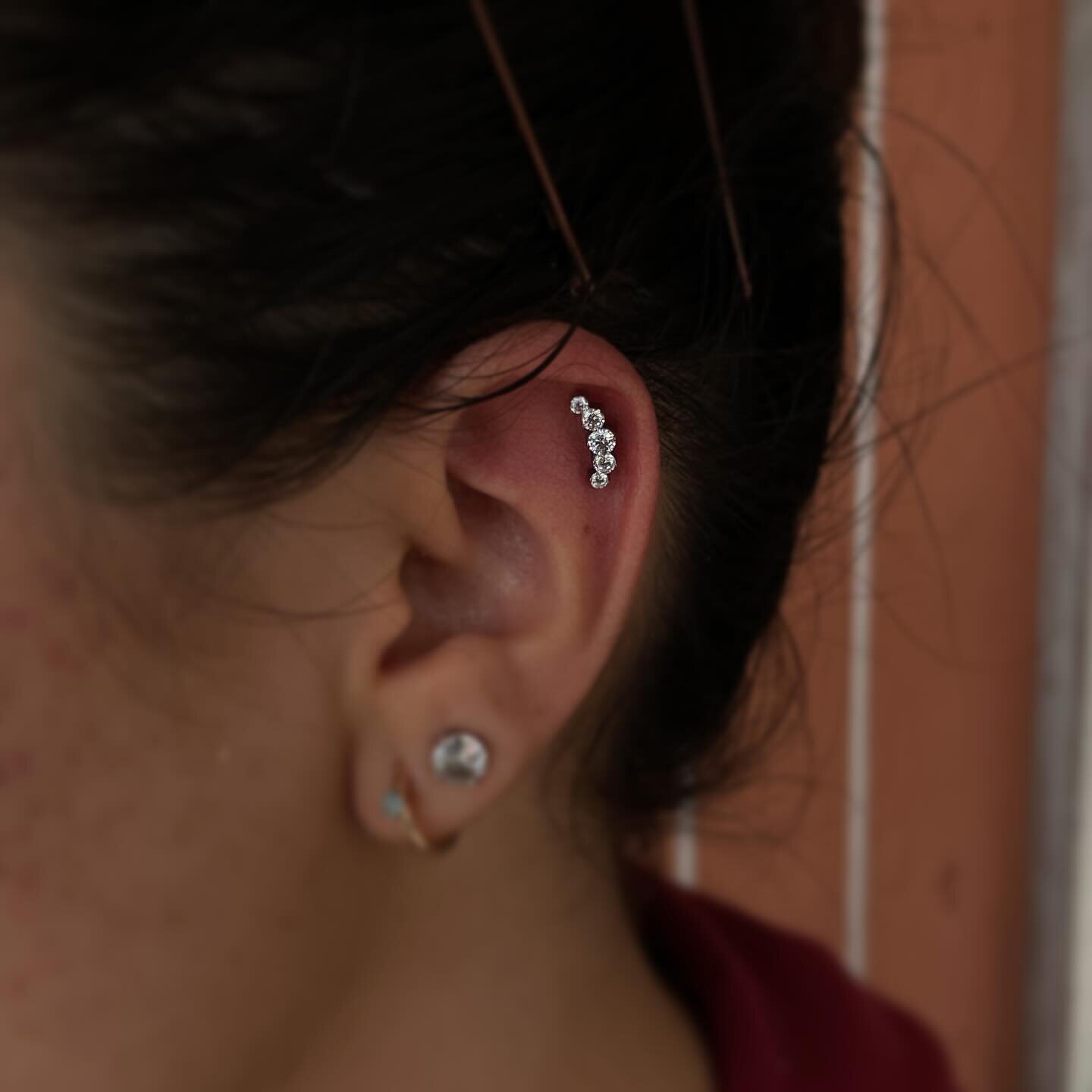 Super cute helix piercing from yesterday rockin a F-136 titanium Odyssy Prium from @industrialstrength