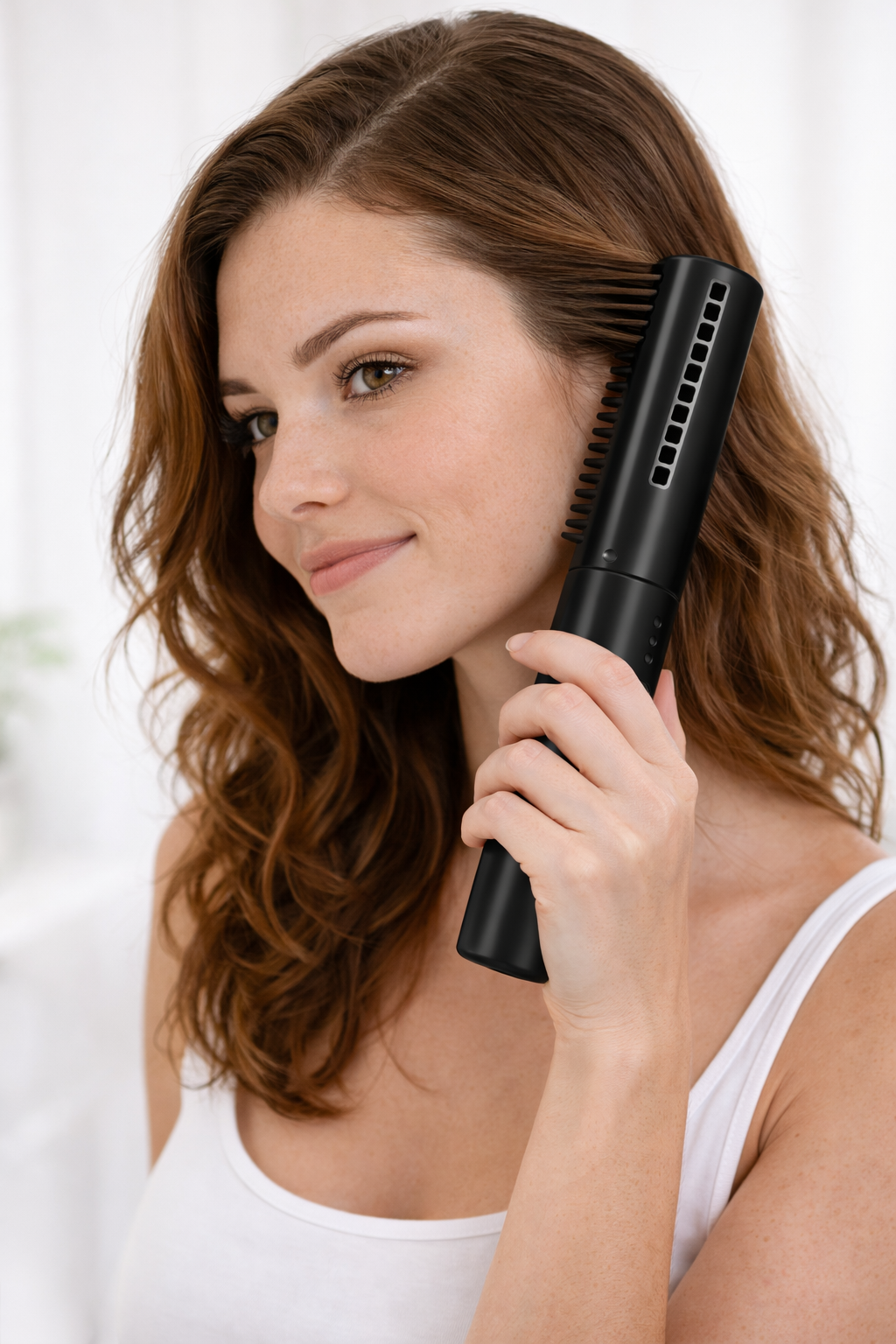 Styling with a heated hair comb.png