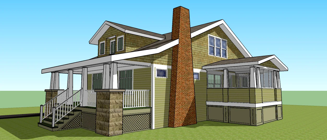 Architectural models take the guess work out of imaging your new addition.  (All renderings by Vincent Randazzese exclusively for Roost Builders.)