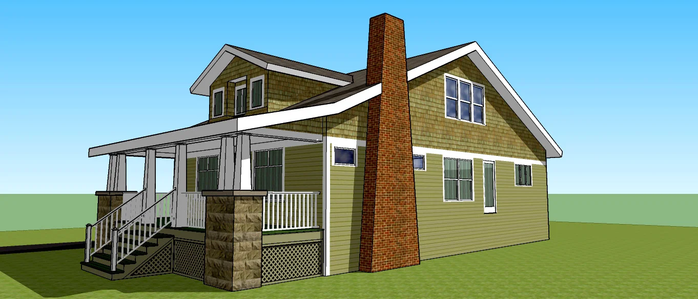 Step One:  A 3-D rendering of your exisiting home to scale.