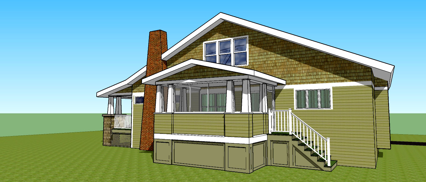 Step Three: Additional perspectives to show access and massing.