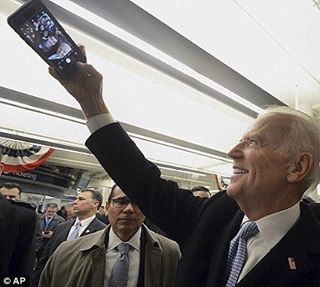 So no one is goin to talk about #biden having this long ass #iphone9plus lol