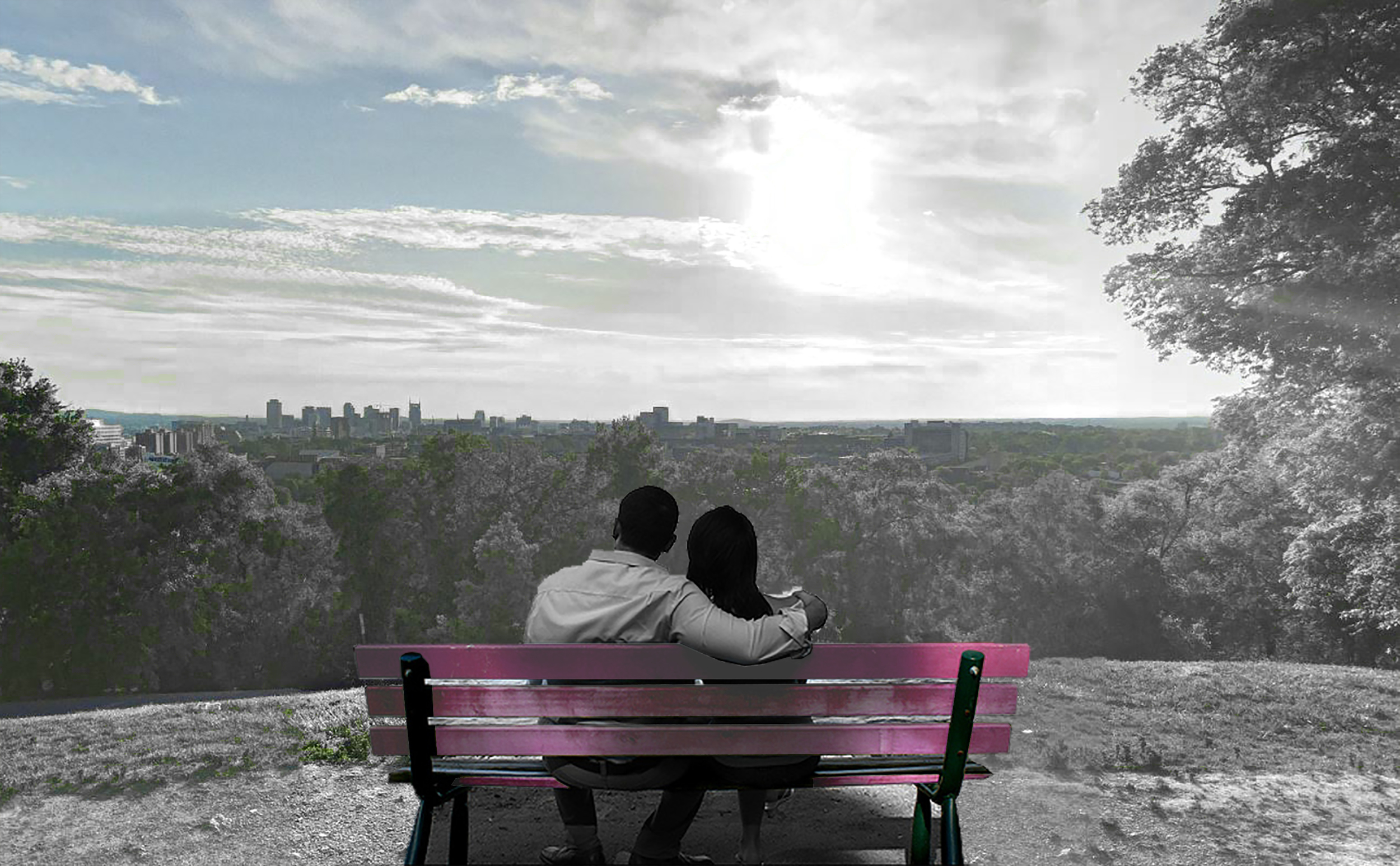 Concept for bench on Love Circle