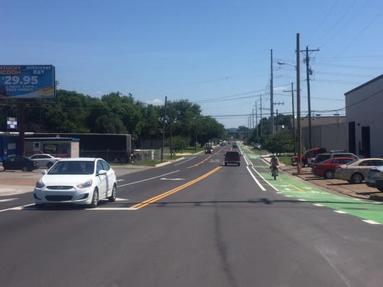 Mayor Megan Barry: Yesterday (July 11, 2017) we officially opened the 51st Avenue complete street in The Nations. This is a fast-changing neighborhood, and we knew we needed to make the street work better for drivers, bicyclists, and pedestrians alike without adding time to their commutes. The two-way turning lane, on street parking, slower speed limits, and obvious dedicated bike lanes will help Nashvillians move around efficiently and safely.