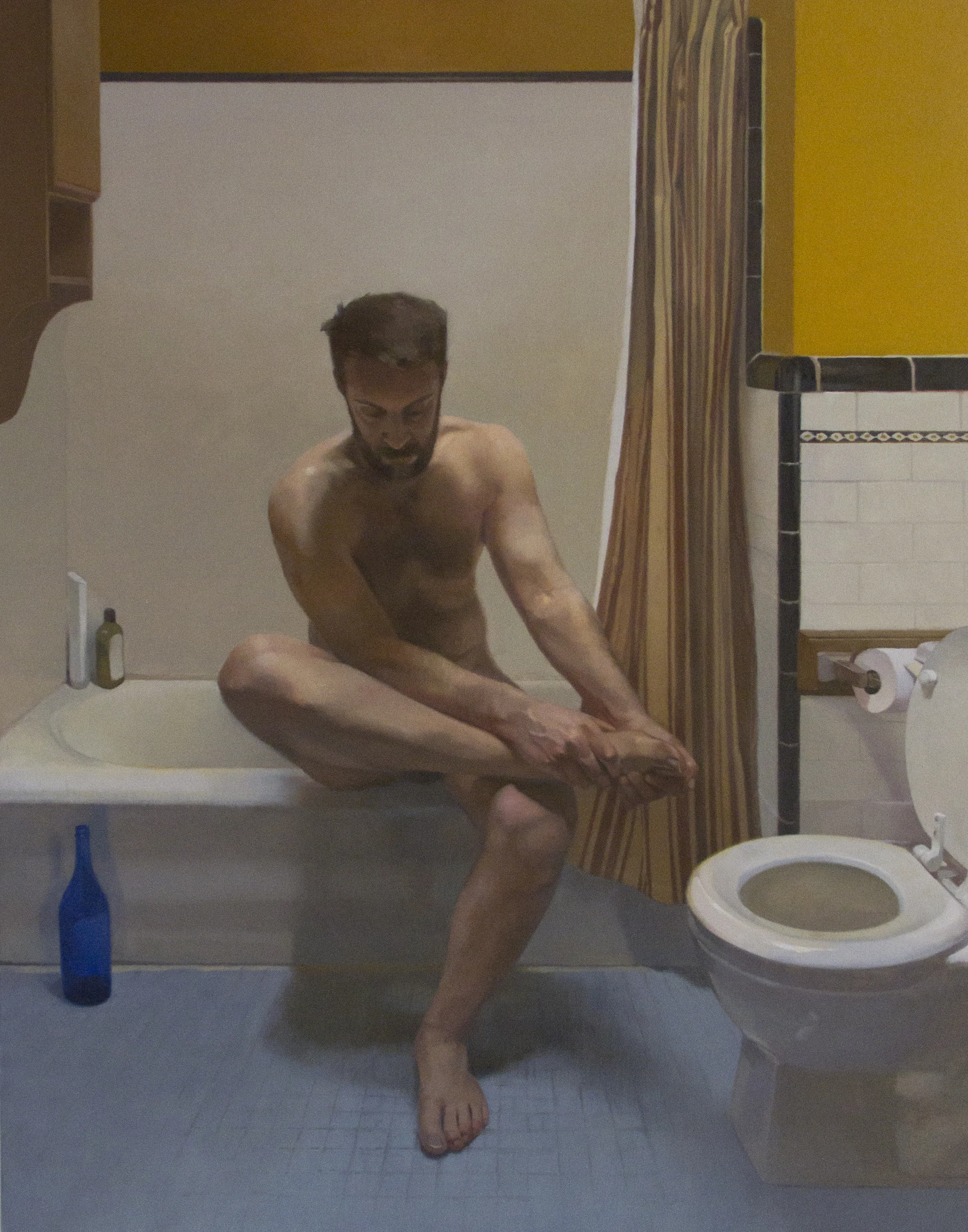 Bathroom, oil on canvas, 2012, 44" x 36"