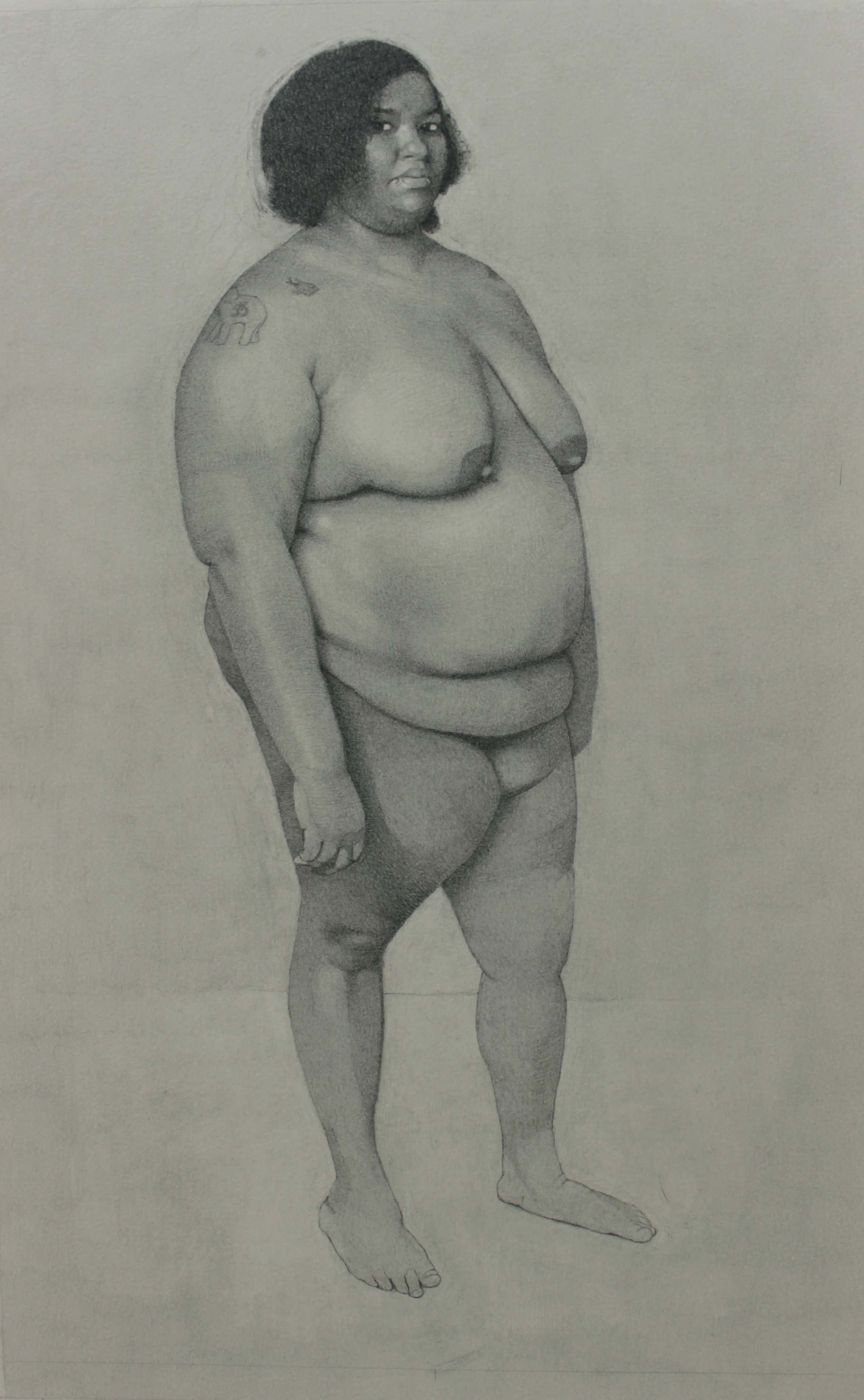 Arayna, graphite on paper, 2014, 20" x 12"