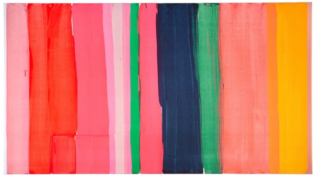 Evan Fugazzi, Loom , acrylic on linen, 43.25 x 70.875 inches, image: http://www.grossmccleaf.com/
