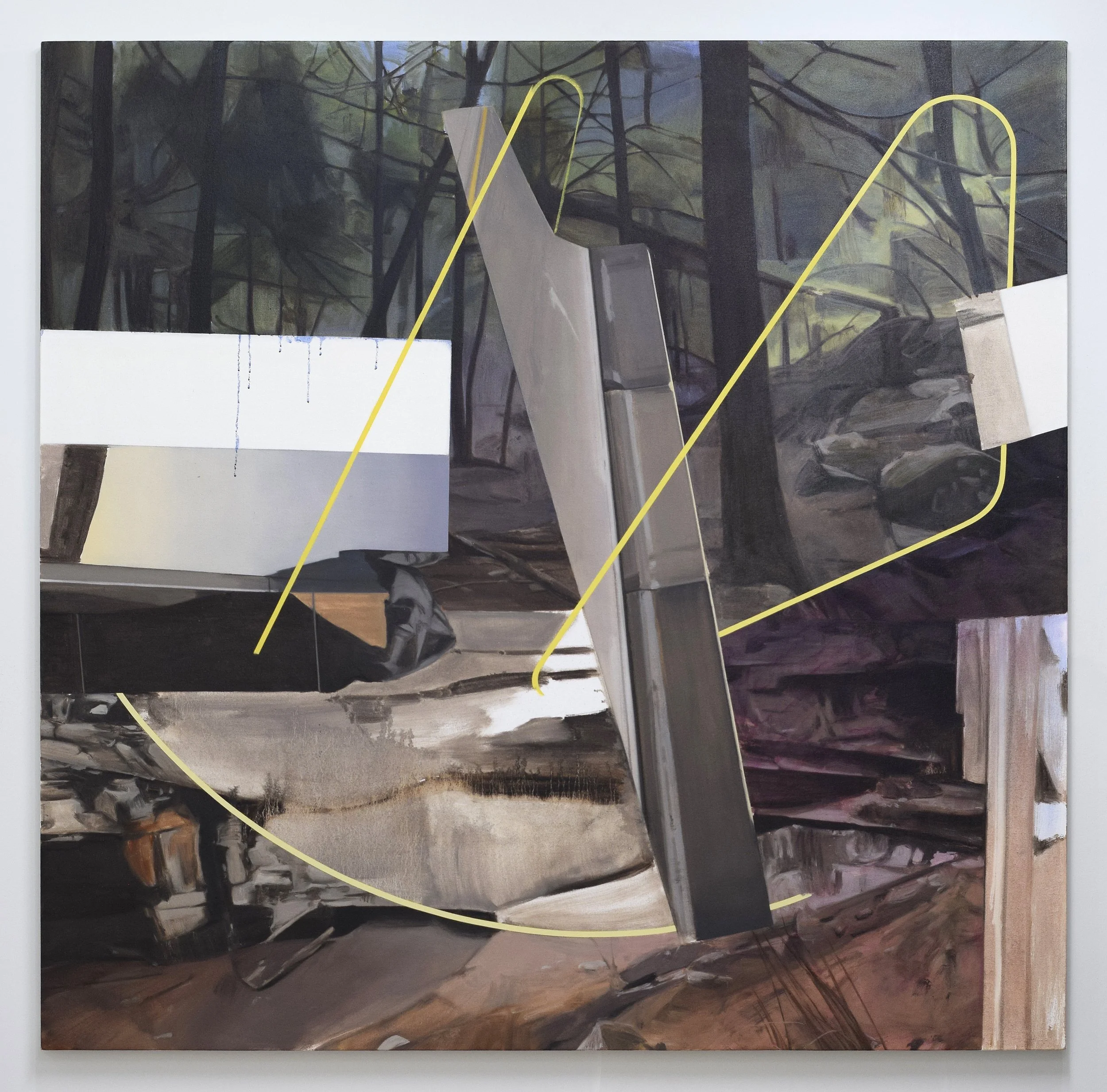   Forest I: Bleed , 2026, oil on canvas, 60” x 61” 