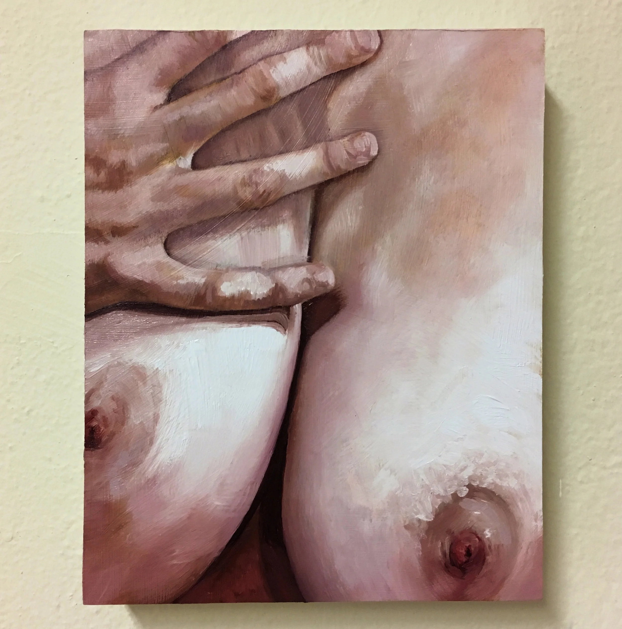 Clutch, Oil on wood, 10x8 inches