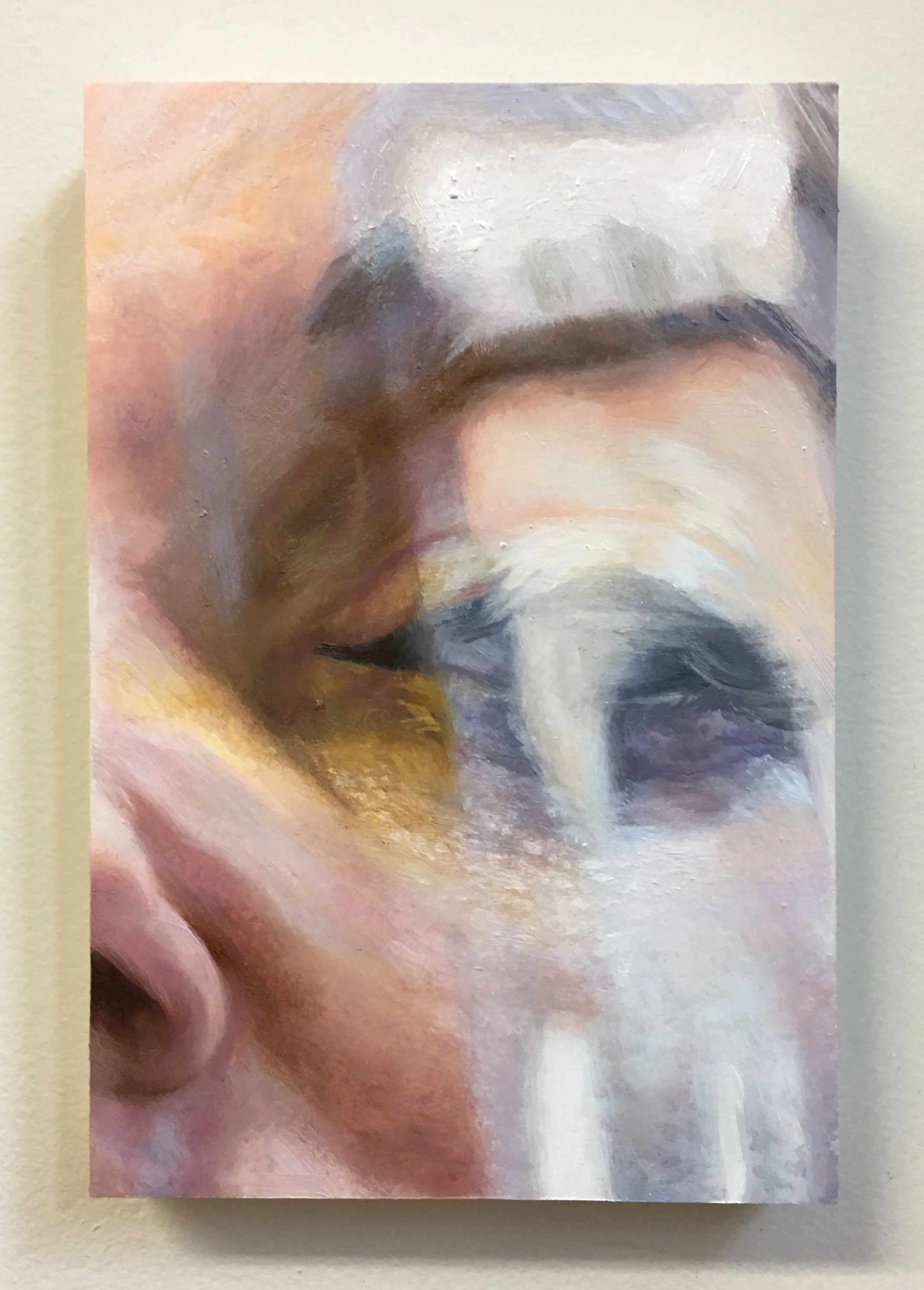Reflection, Oil on wood, 6x4 inches Sold