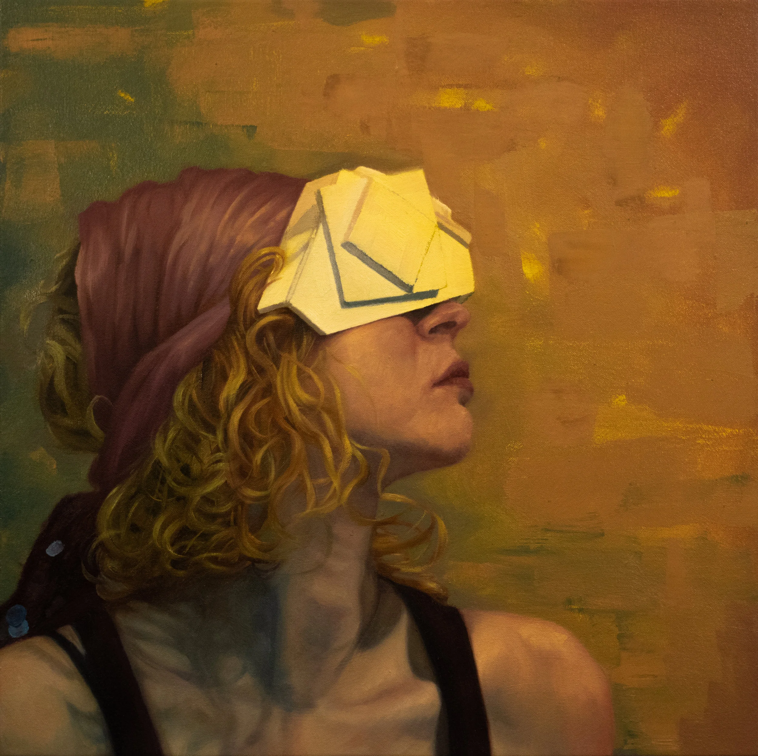 I Shall Slip Unnoticed Through the Darkness, Oil on canvas, 20x20 inches