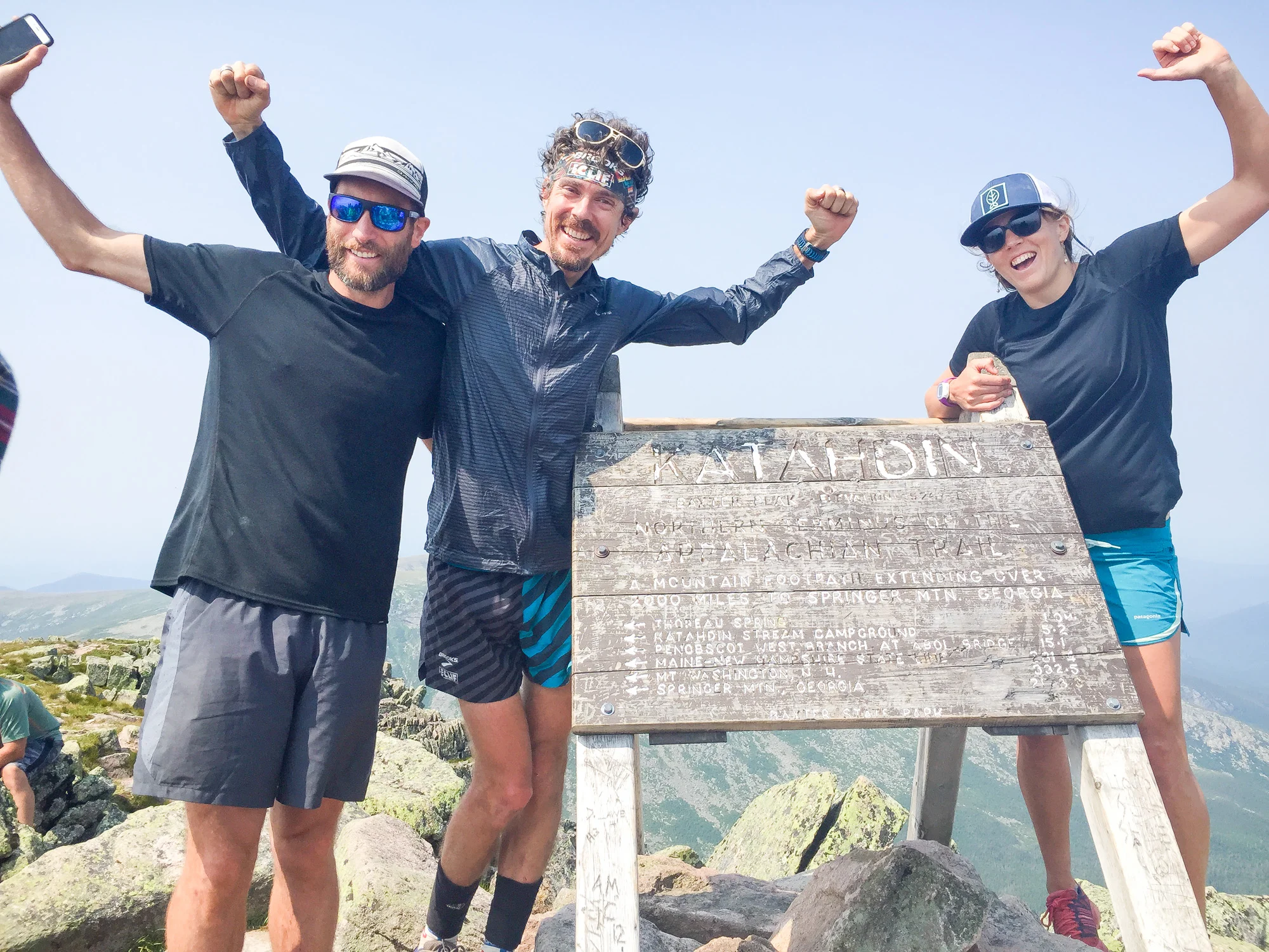 On top of the world - or at least in Maine - with Hilary & Scott.
