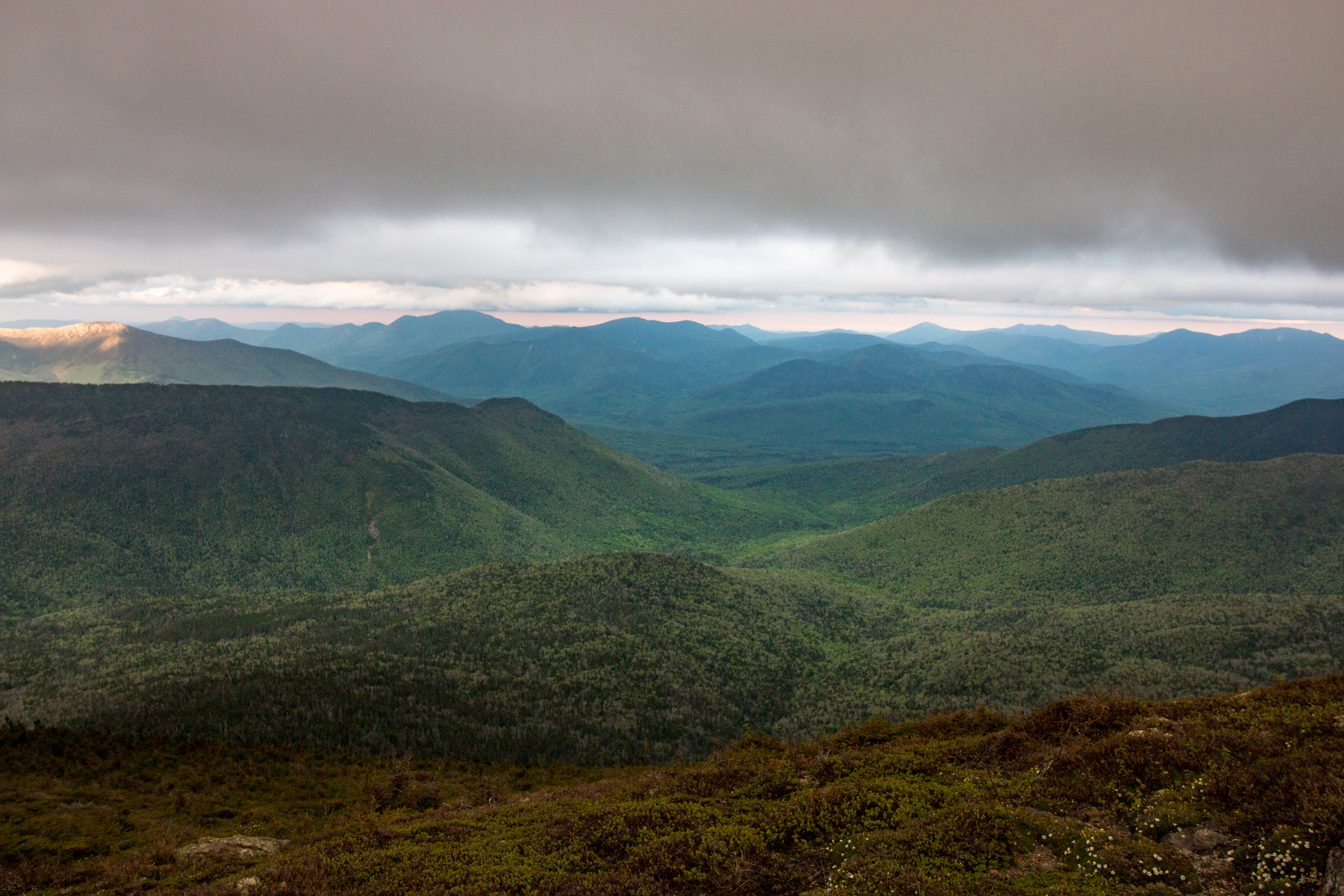 Looking into the heart of the Pemi Wilderness.