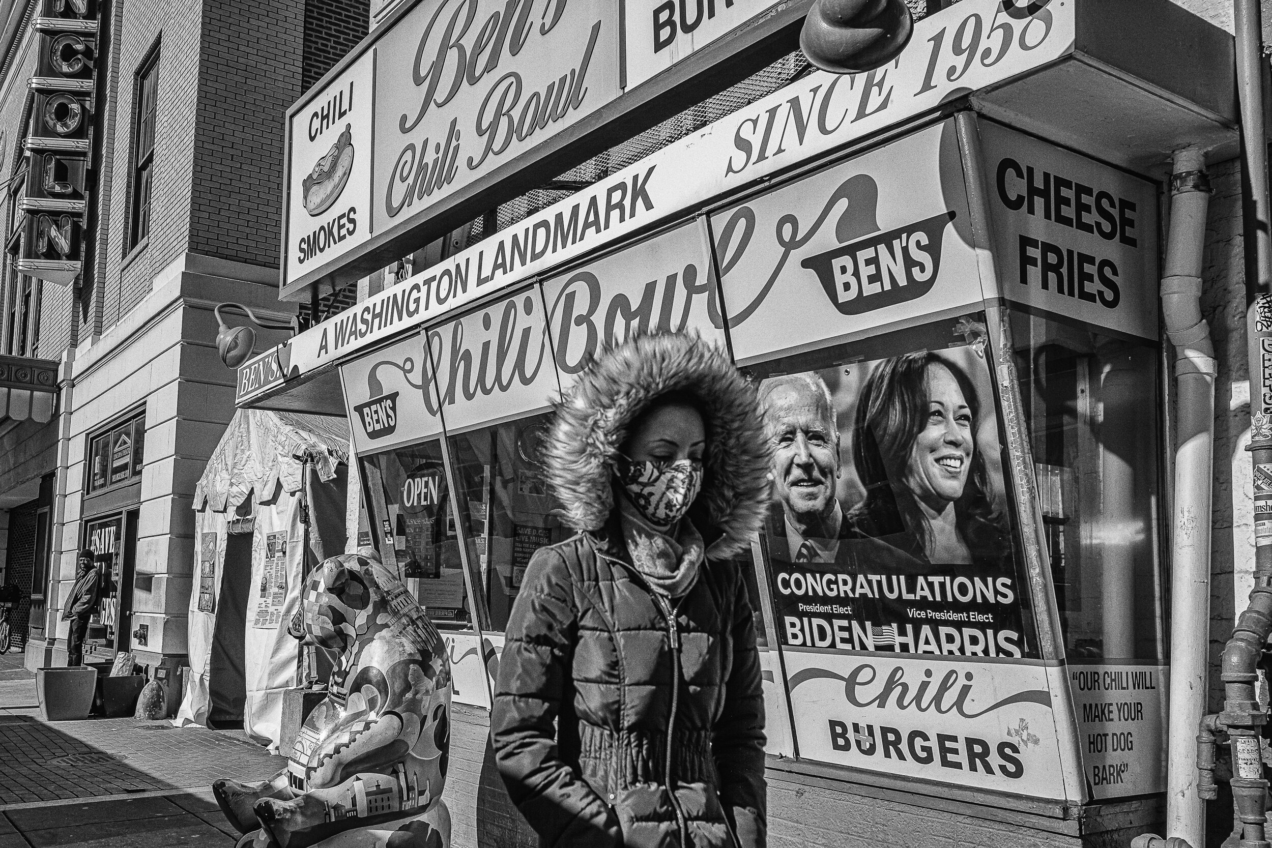 Ben’s Chili Bowl, U Street, NW. January 2021.