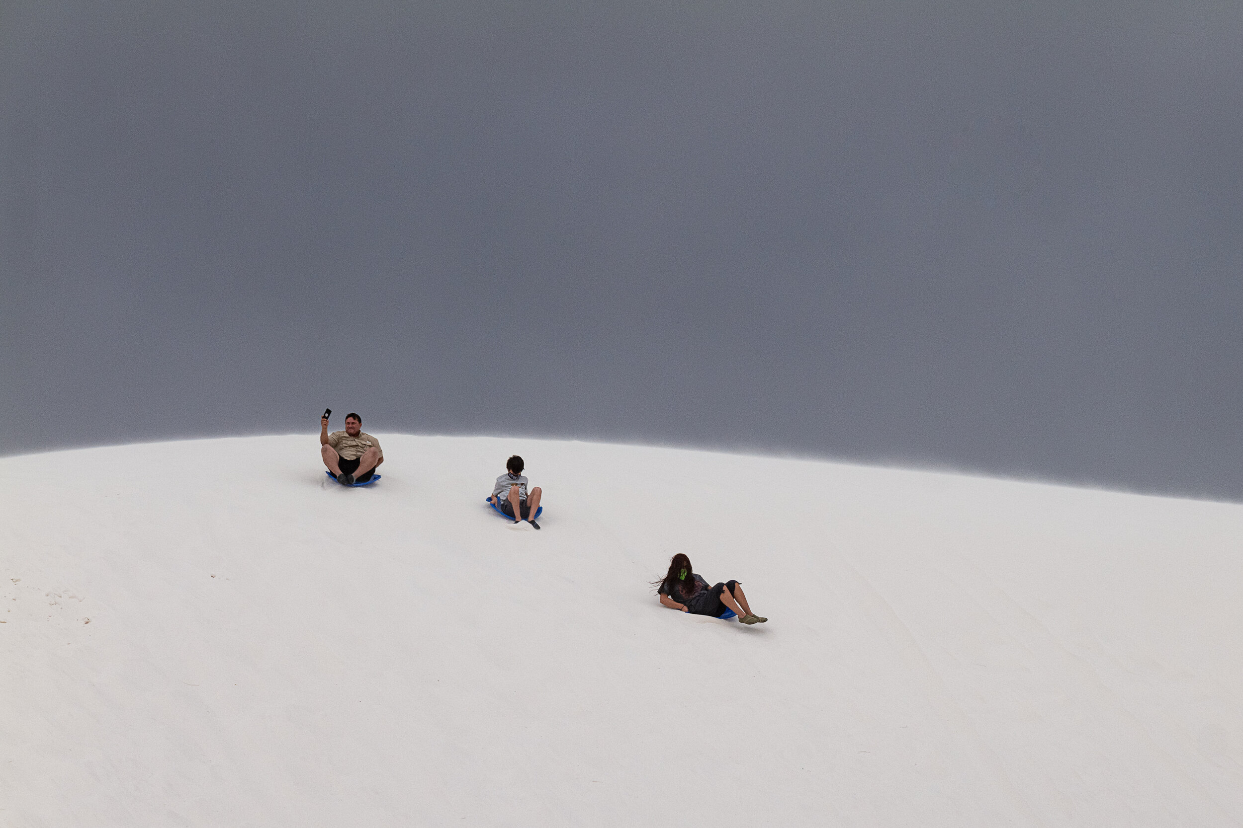 Summer Sledding, White Sands National Park