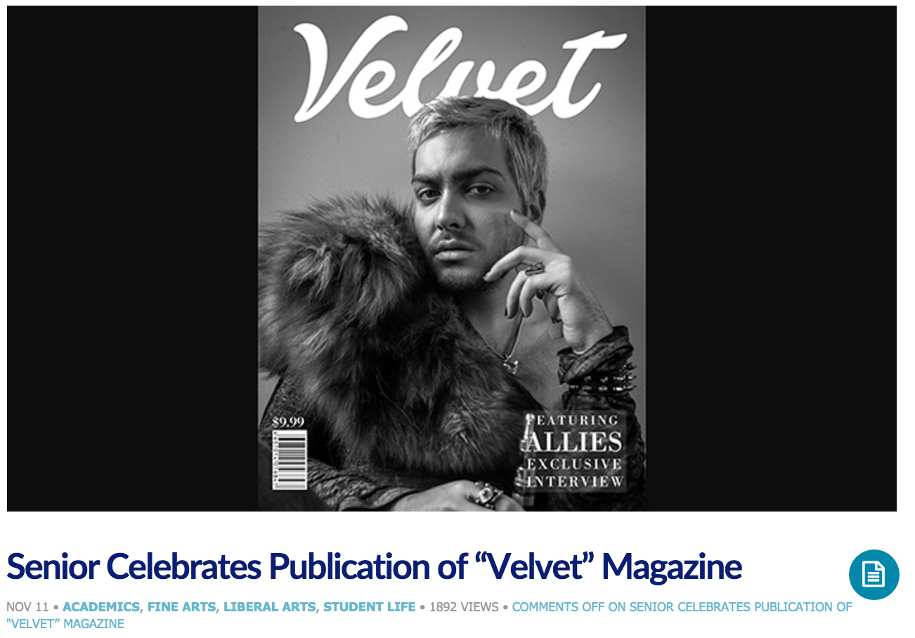 "Velvet" Magazine Press Release