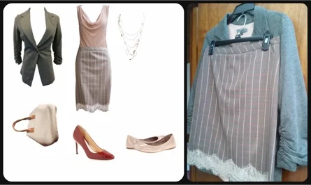 Two examples showing my client's packing list and the corresponding outfits laid out IRL.