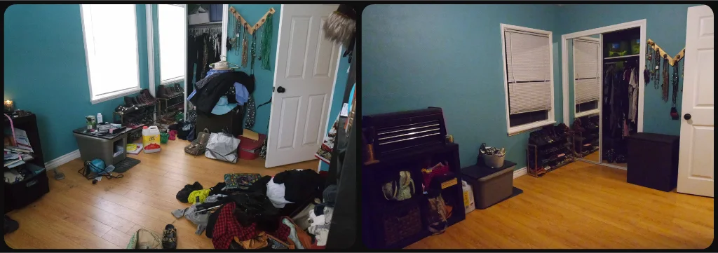 Before (left) and After (right) - Closet 2