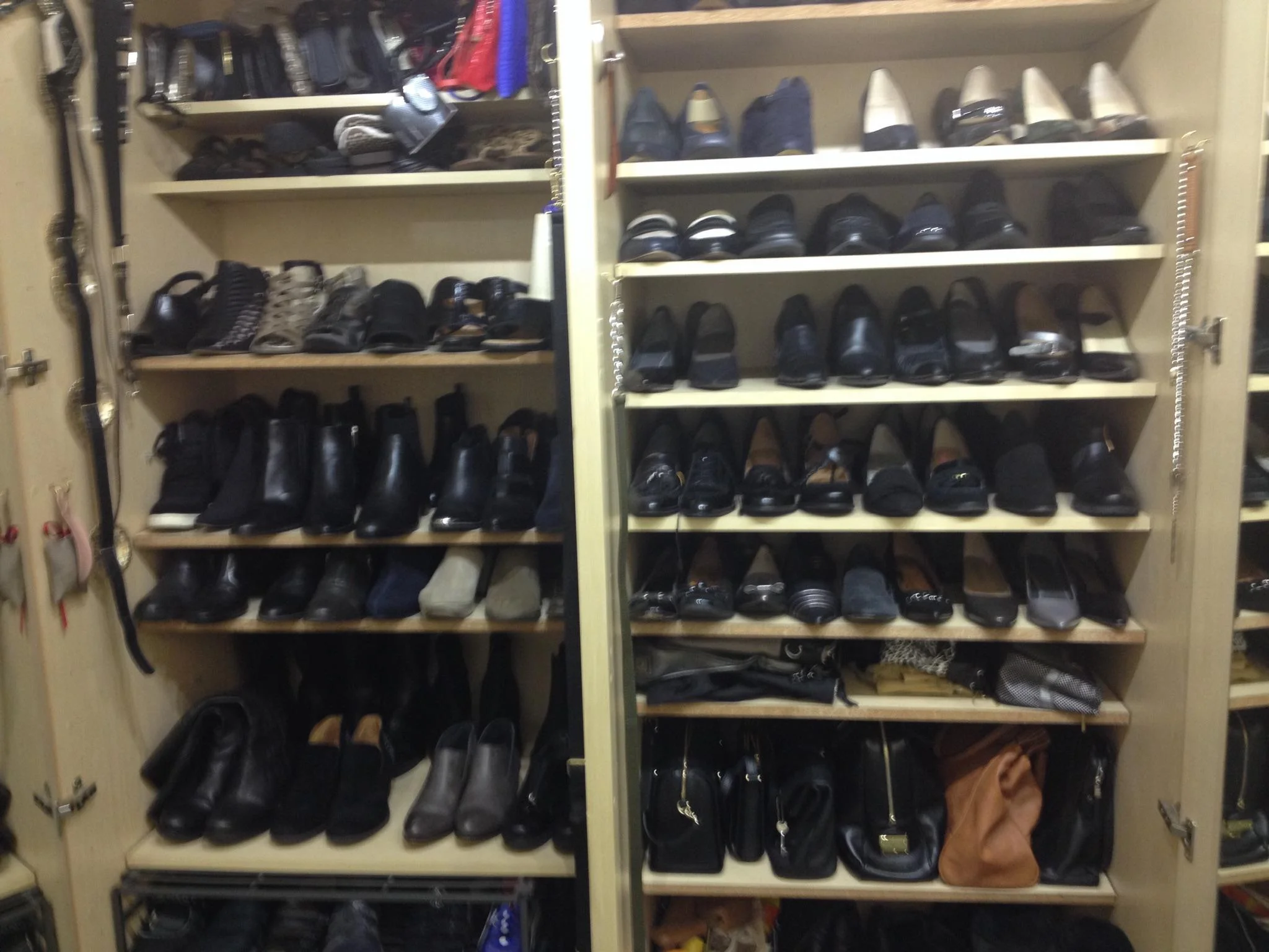 Left: Casual Shoe & Bag Capsule, Right: Work Shoe & Bag Capsule