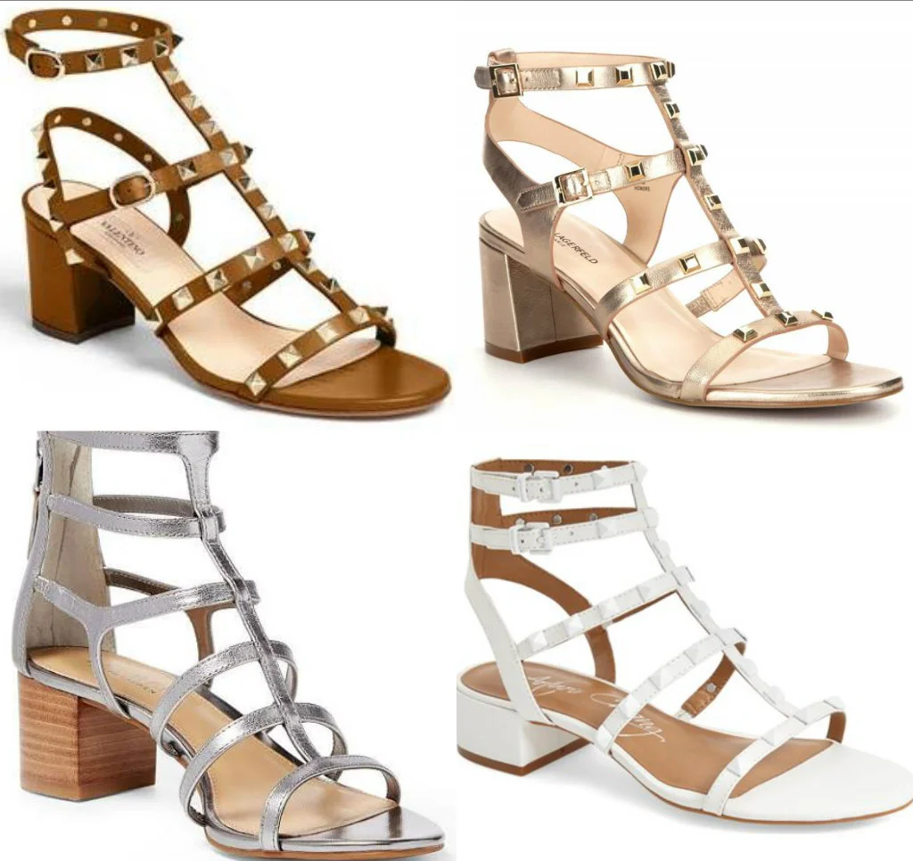 Clockwise from top left: Valentino Rockstud $1045, Karl Lagerfeld Paris $139, Ralph Lauren Madge $89 , Arturo Chiang Jain $80
