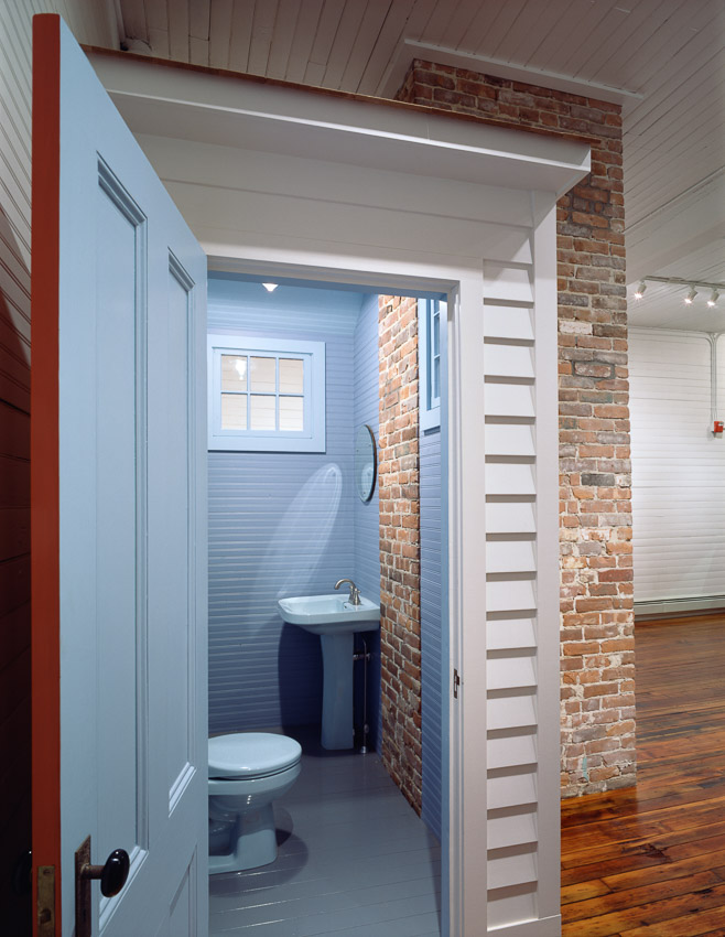  Bathroom resembles a small cottage in this renovation. 