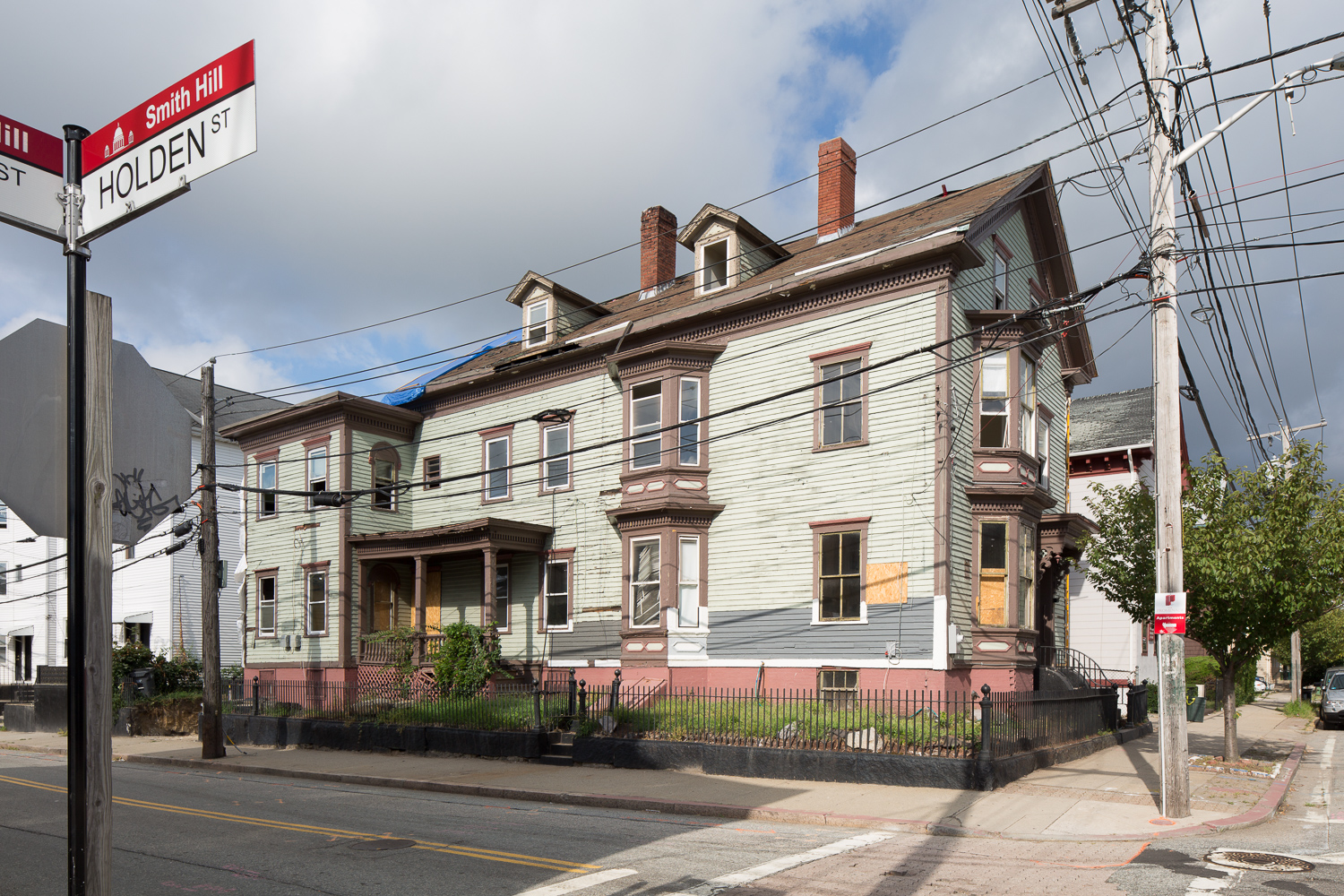 Corner of Holden and Smith Streets, before exterior renovations.