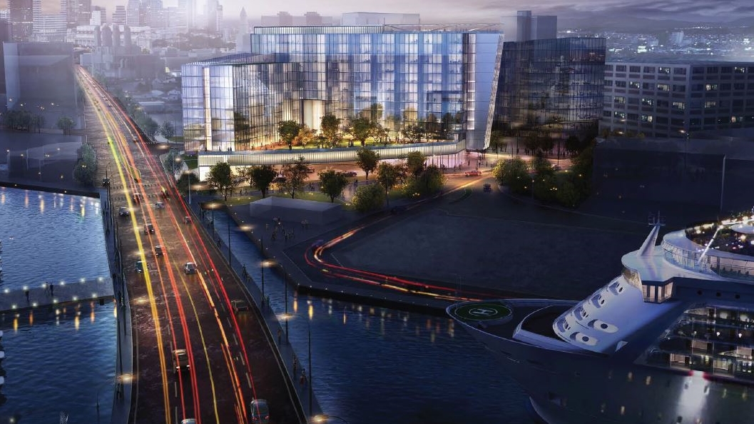 Rendering of Harbinger's proposed hotel development in the Seaport.
