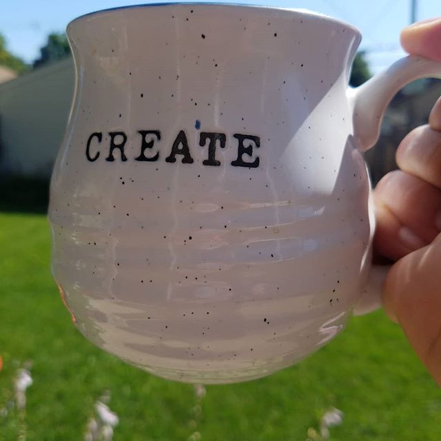 The three laws of art:
1. Create: The worst it can do is suck.
2. Create Again: Bad art happens to good artists.
3. Just Create: Art is cheaper than therapy.

So take some advice from my mug today and create something friends! 
I'm creating a bunch o