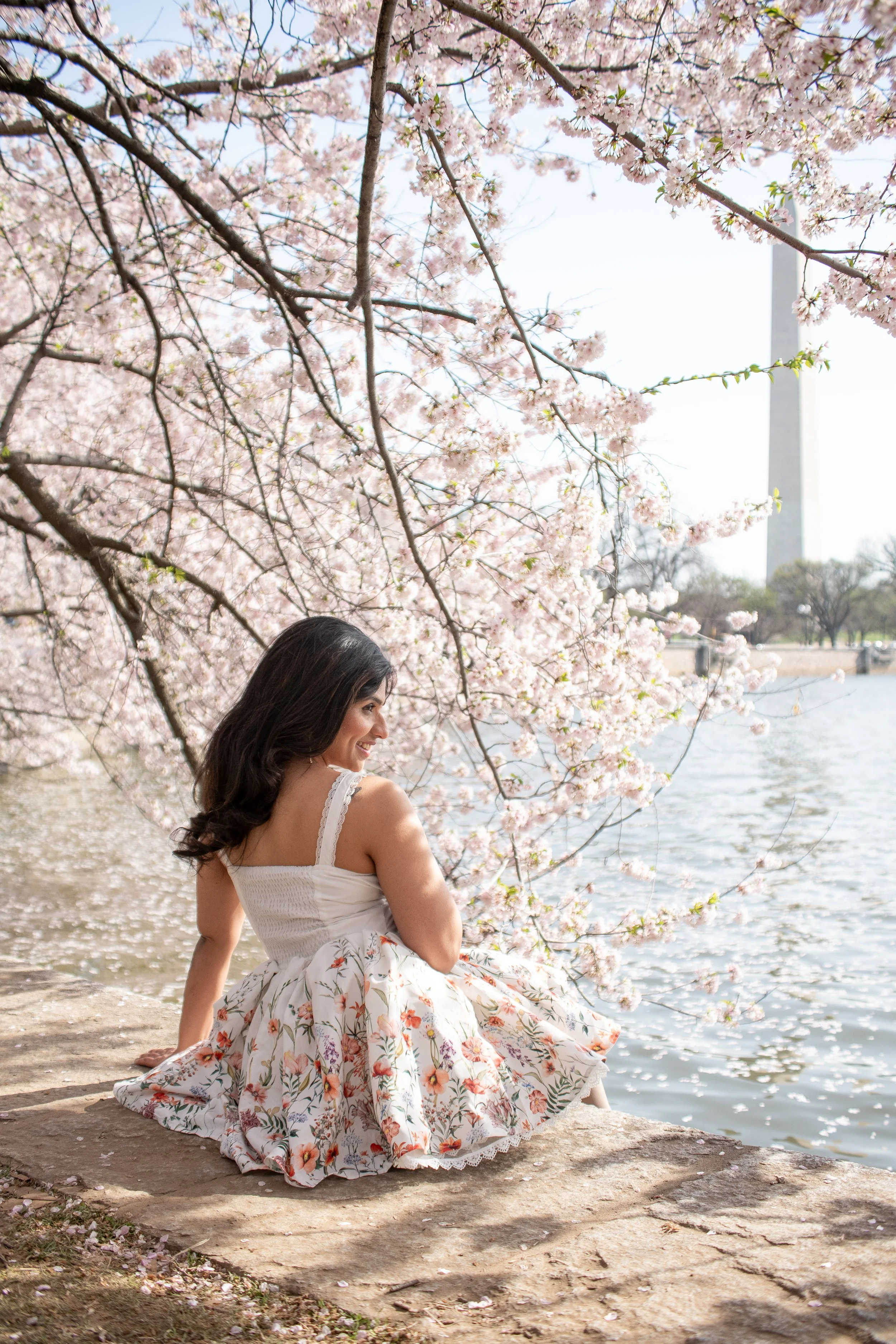  Rashmy Cherry blossom portrait washington monument DC 