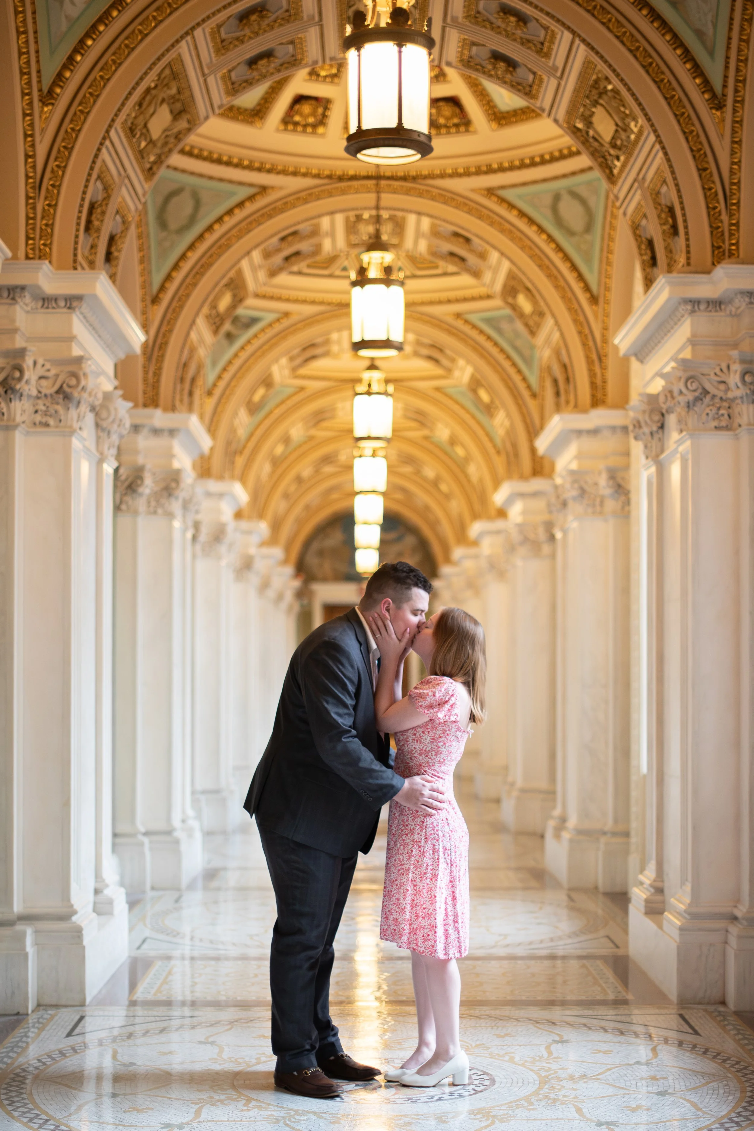  Surprise proposal and engagement photoshoot at the Library of Congress 