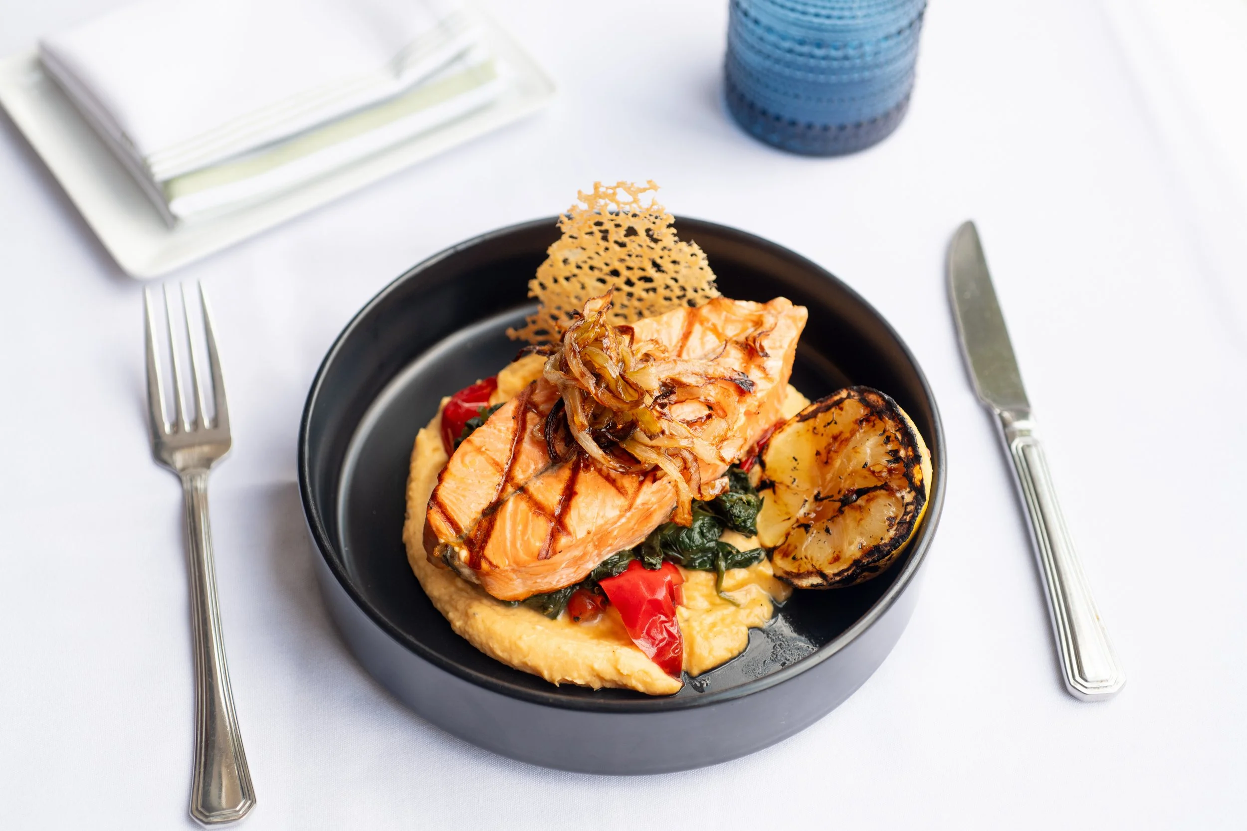  Mediterranean salmon  menu photography 