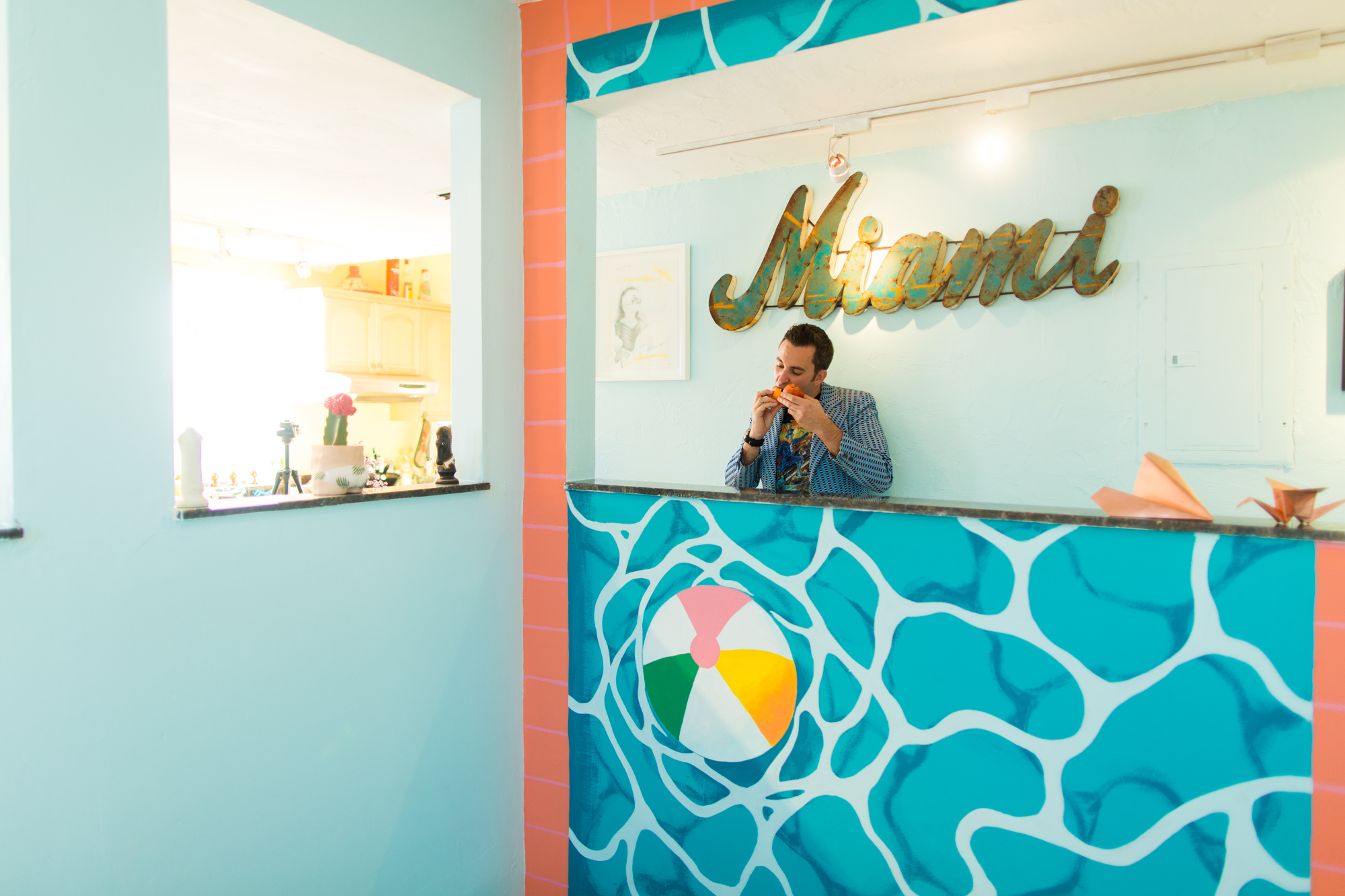 Indoor pool mural by Nice'N Easy