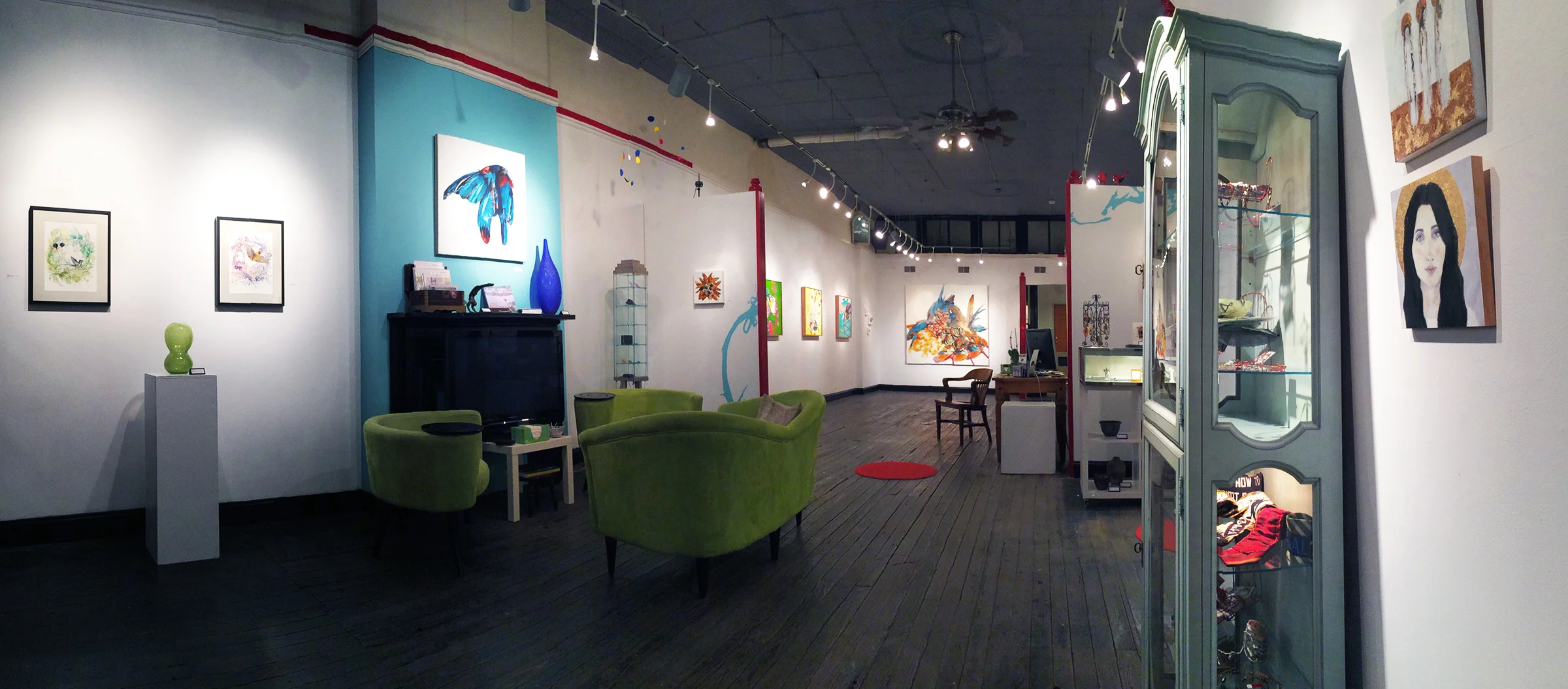 Install shot from BoxHeart's 2016 "Emergent Patterns" exhibition at their Pittsburgh gallery.