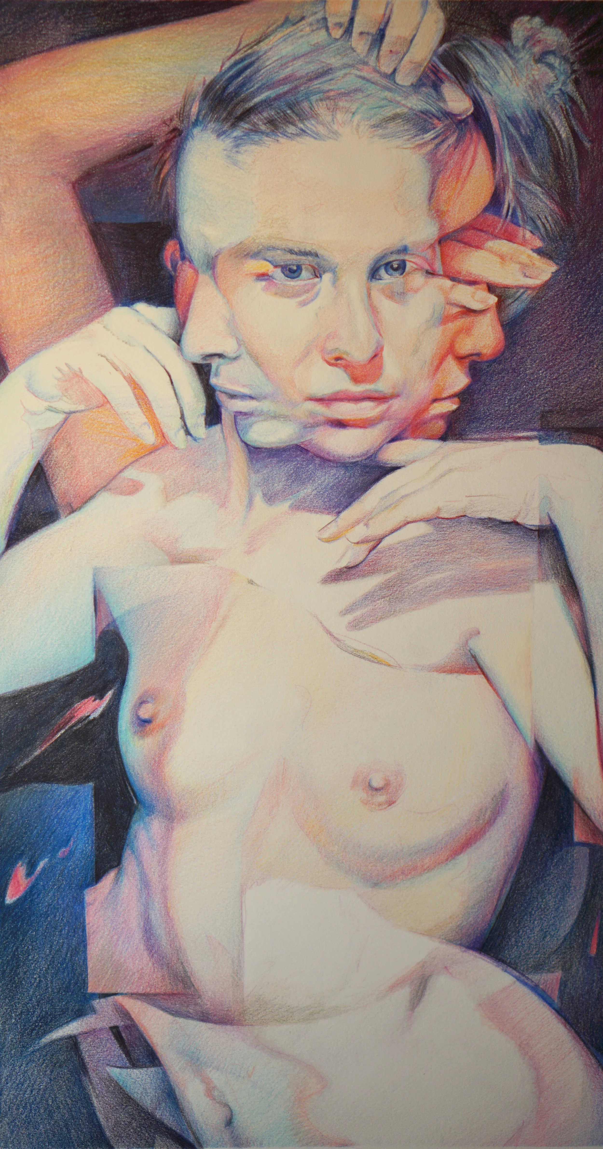 Scott Hutchison - “A Moment of Recognition” – 16”x 25” – Color Pencil - 2018 - $800.00.jpg