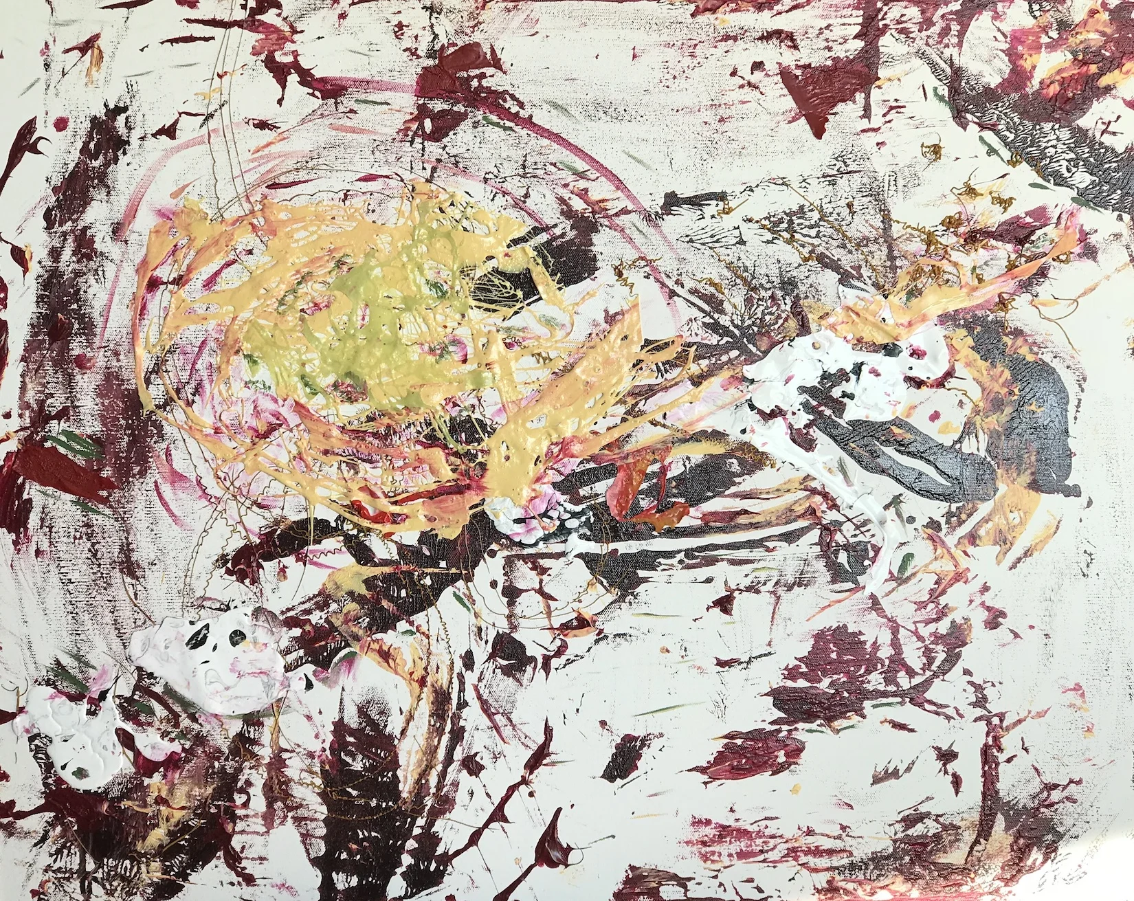 Sheila Cahill - 'You Have to Break Some Eggs...' - 24 x 30 - Acrylic on canvas - 2018 - $900.jpg