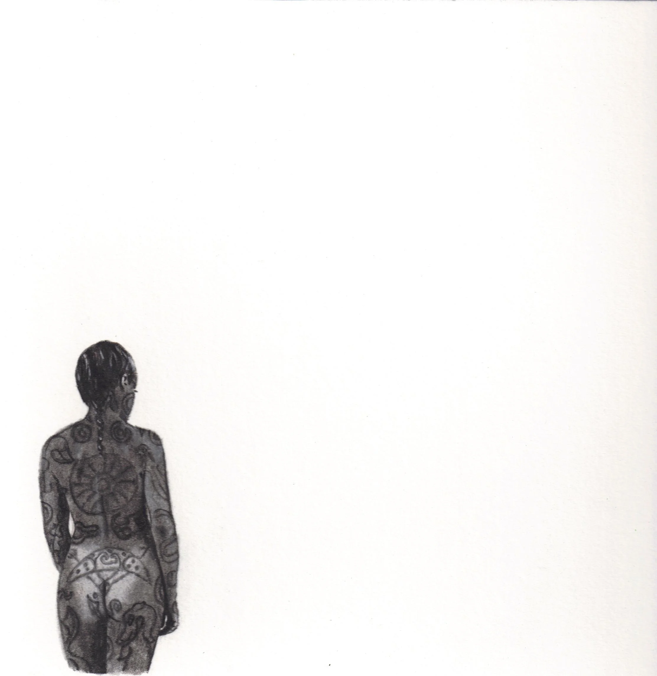 Zenith Gallery- Lennox F. Campello-Pictish Nation, House of the Seal- 2011-Charcoal on paper- 7x7- $200.jpg