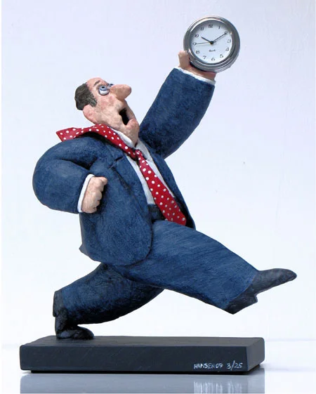 Zenith Gallery-Stephen Hansen-It_s Later Than You Think-2009-Painted cast resin-9h x 7 w x 4 d- $600.jpg
