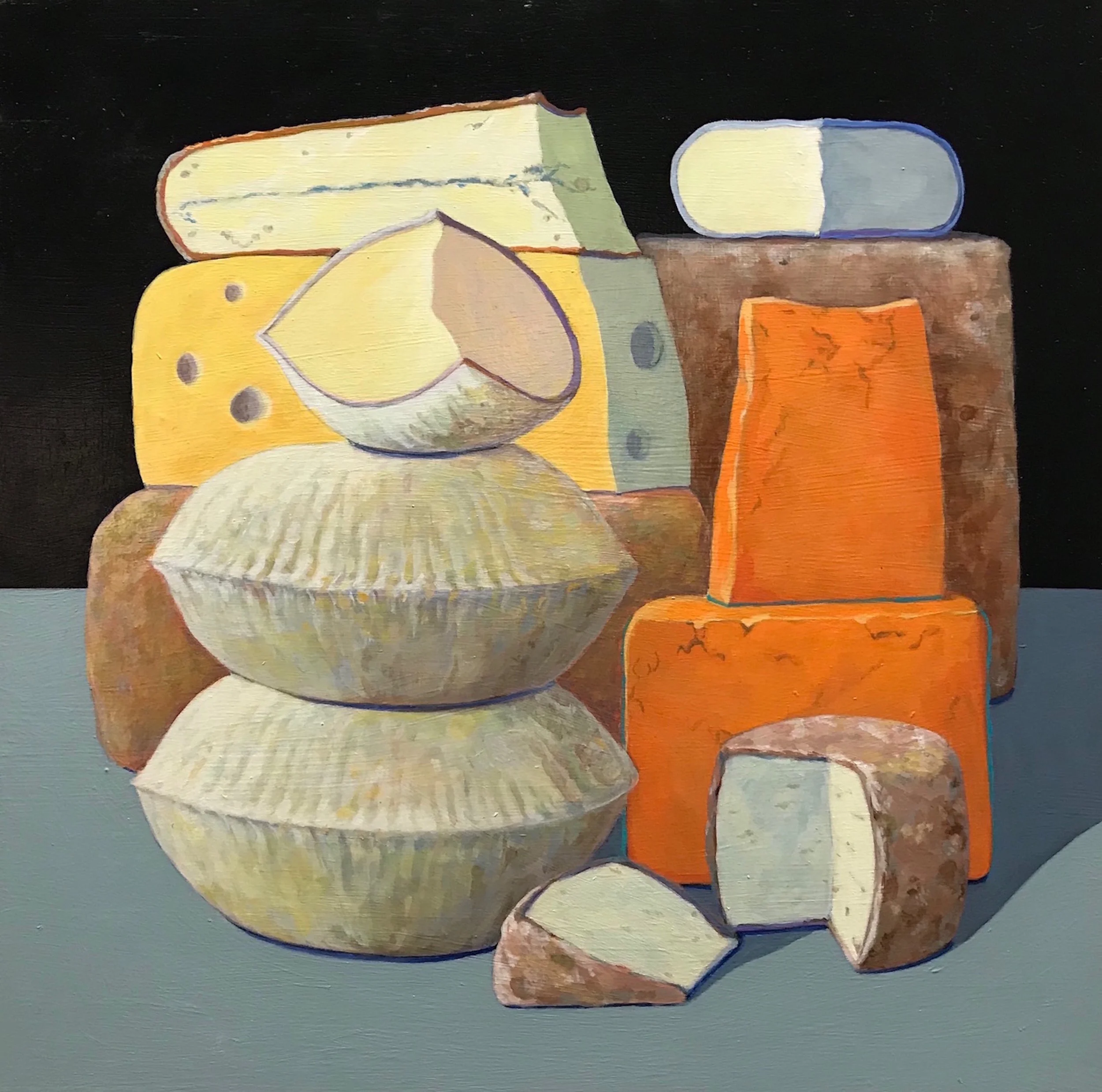 Gale Wallar_Morbier and Berkswell_2017_Acrylic on panel_12_ x 12__$600.jpg