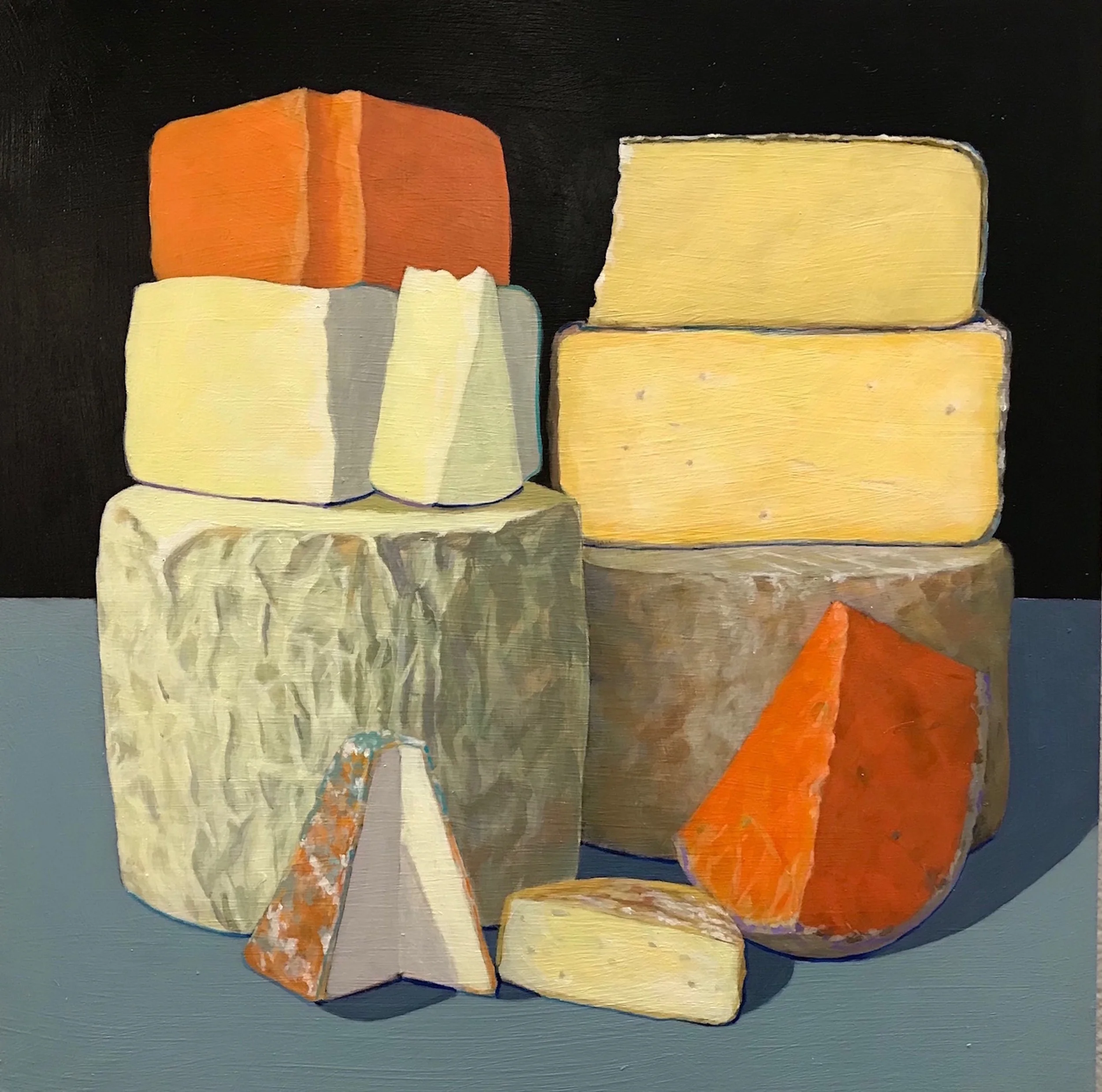 Gale Wallar_Orkney and Mimolette_2017_Acrylic on panel_12_ x 12__$600.jpg