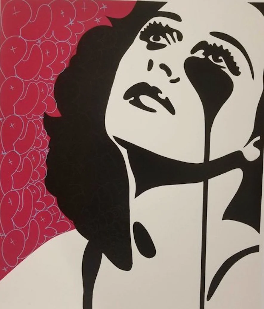 Cindy Lisica Gallery - Charles Uzzell Edwards AKA PURE EVIL - _Hedy Lamarr - Watch the Stars_ - 33.5 x 27.5 inches - handfinished unique silkscreen print - 1_1 - 2018 - $800.jpg