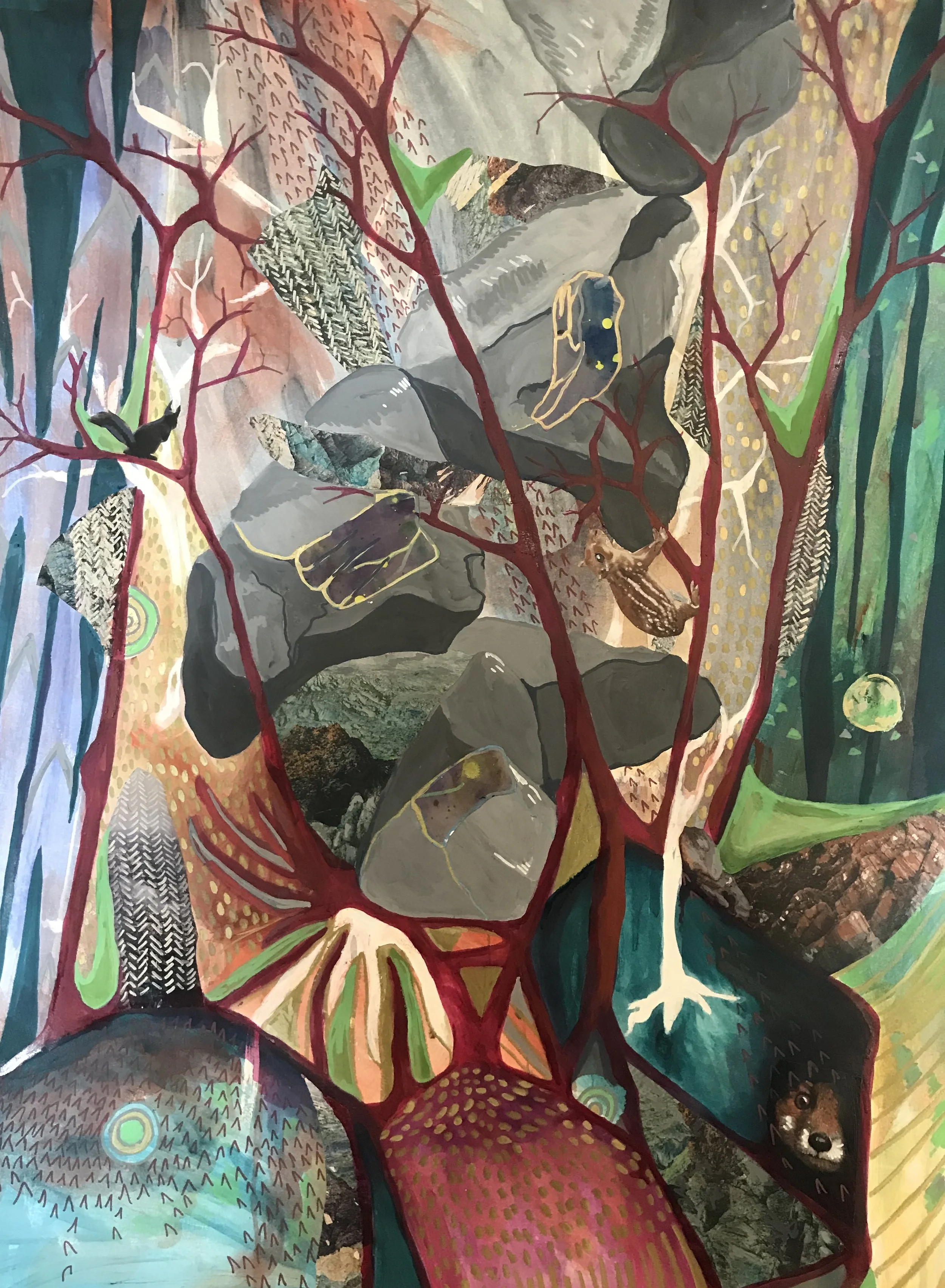 Julie Christenberry -Secret Life of Trees - 30x42 - Mixed Media - 2018 - $1500.jpg