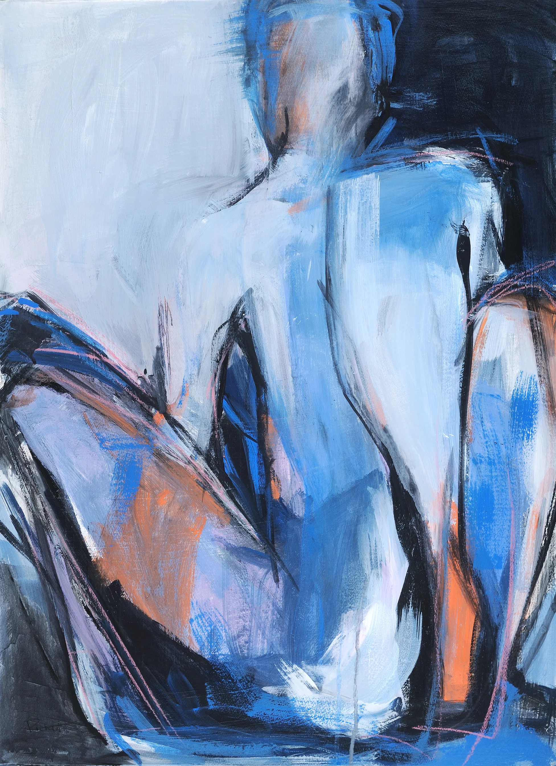 Foundry Gallery-Ann Pickett_Serene In a Quiet Place-30x22 Acrylic and caran dache-2017-$1200.jpg