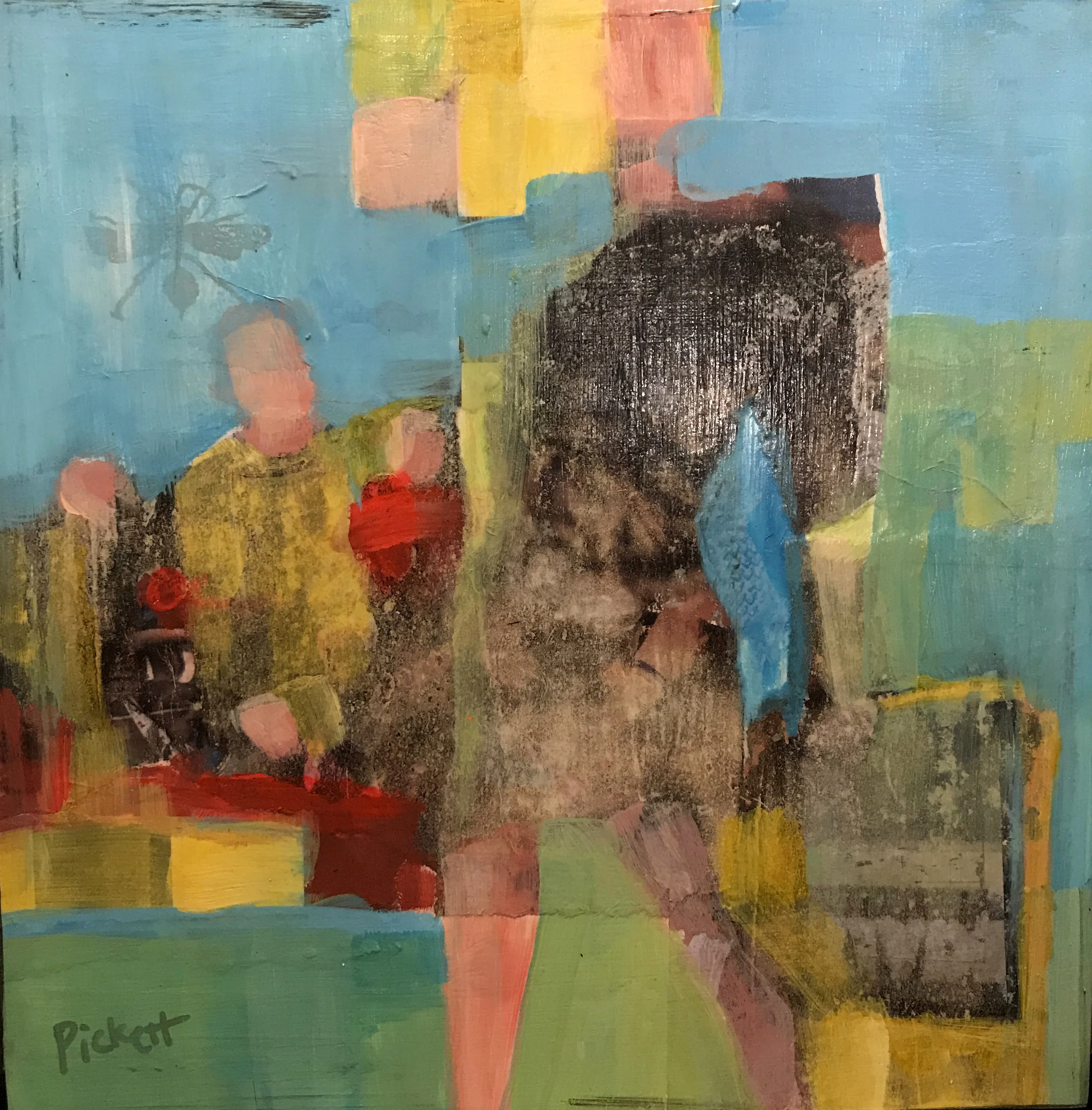 Foundry Gallery-Ann Pickett-Bottle Blonde_-8x8-Acrylic with collage-2017-$200.jpg