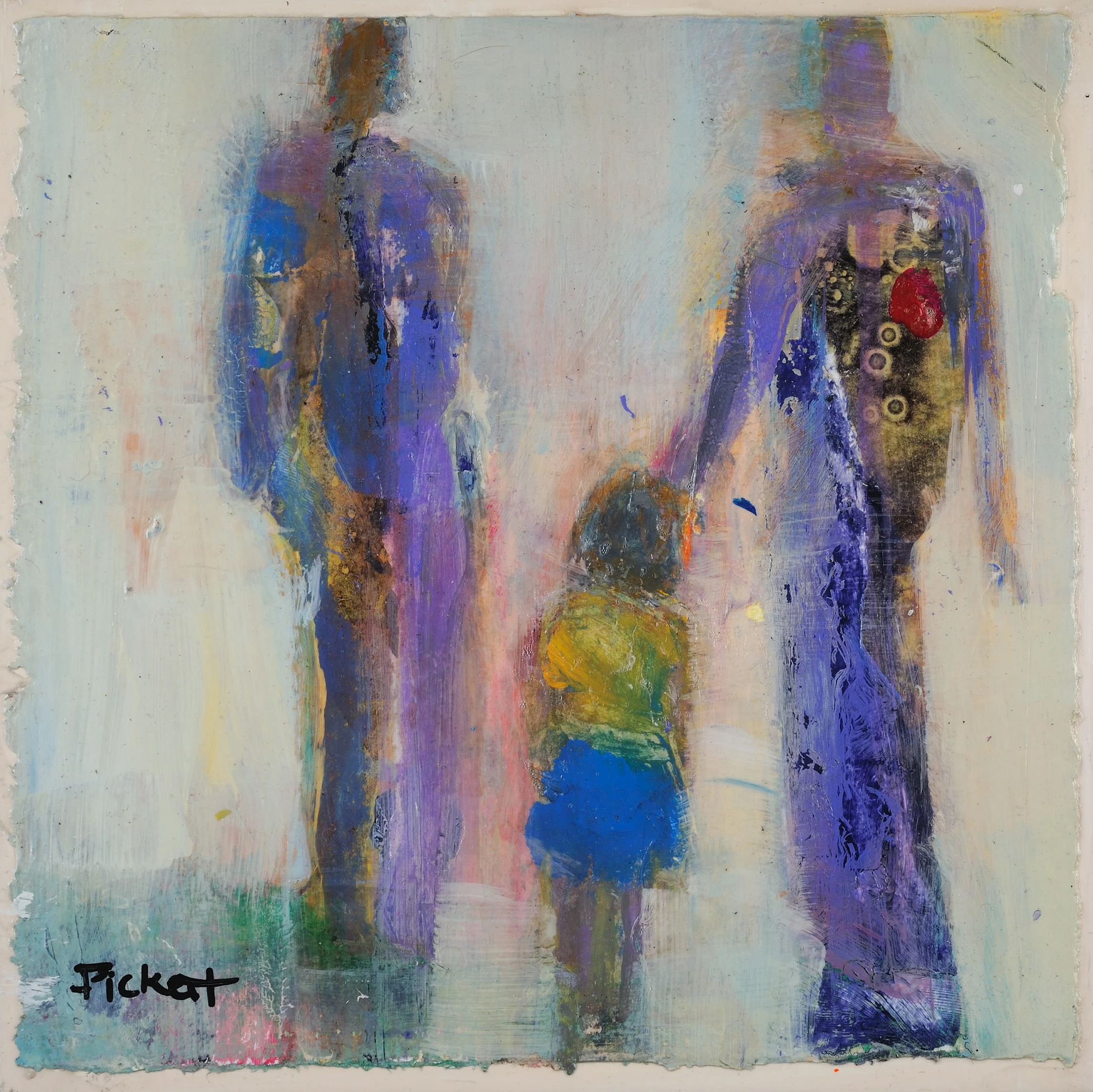 Foundry Gallery-Ann Pickett-Sunday Strollers-8x8-Acrylic with collage-2017-$200.jpg