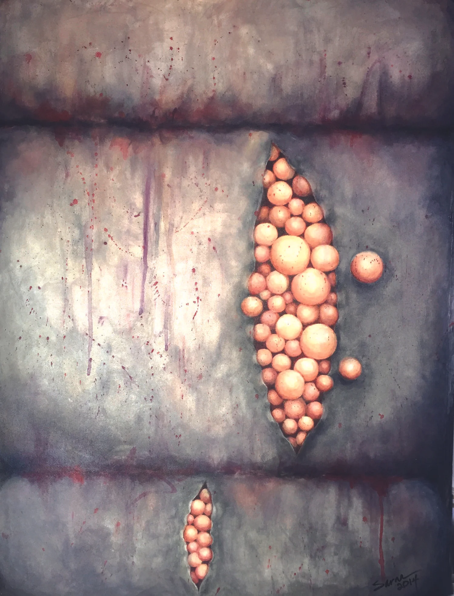 Foundry Gallery-Sarna Marcus -RENDING-Seed AtomII.3 - 29x22- watercolor 2013- $2200.jpg