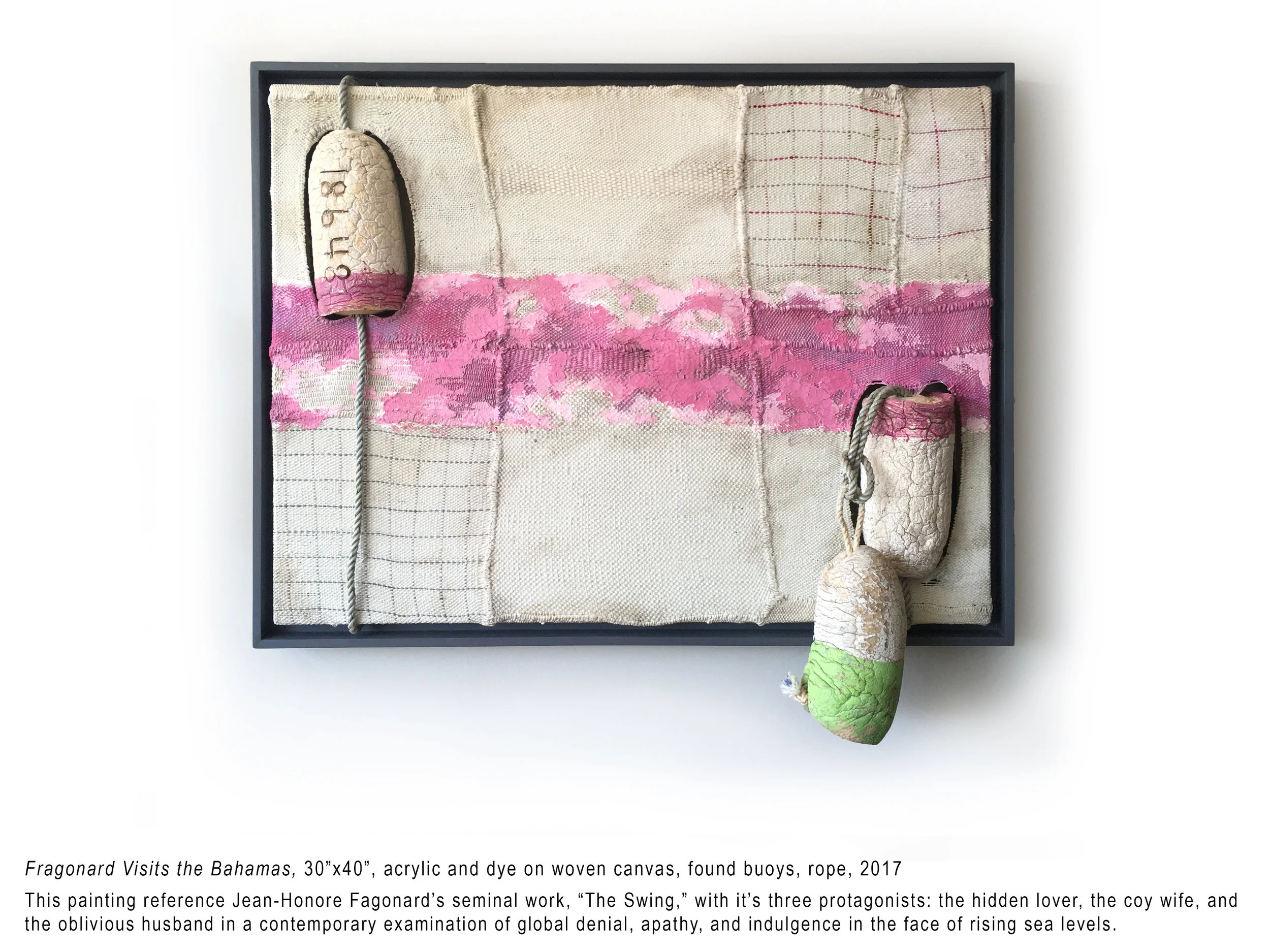 Kassewitz__Fragonard Visits the Bahamas__2018__30x40__acrylic and dye on woven canvas-found buoys-rope__$3300.jpg