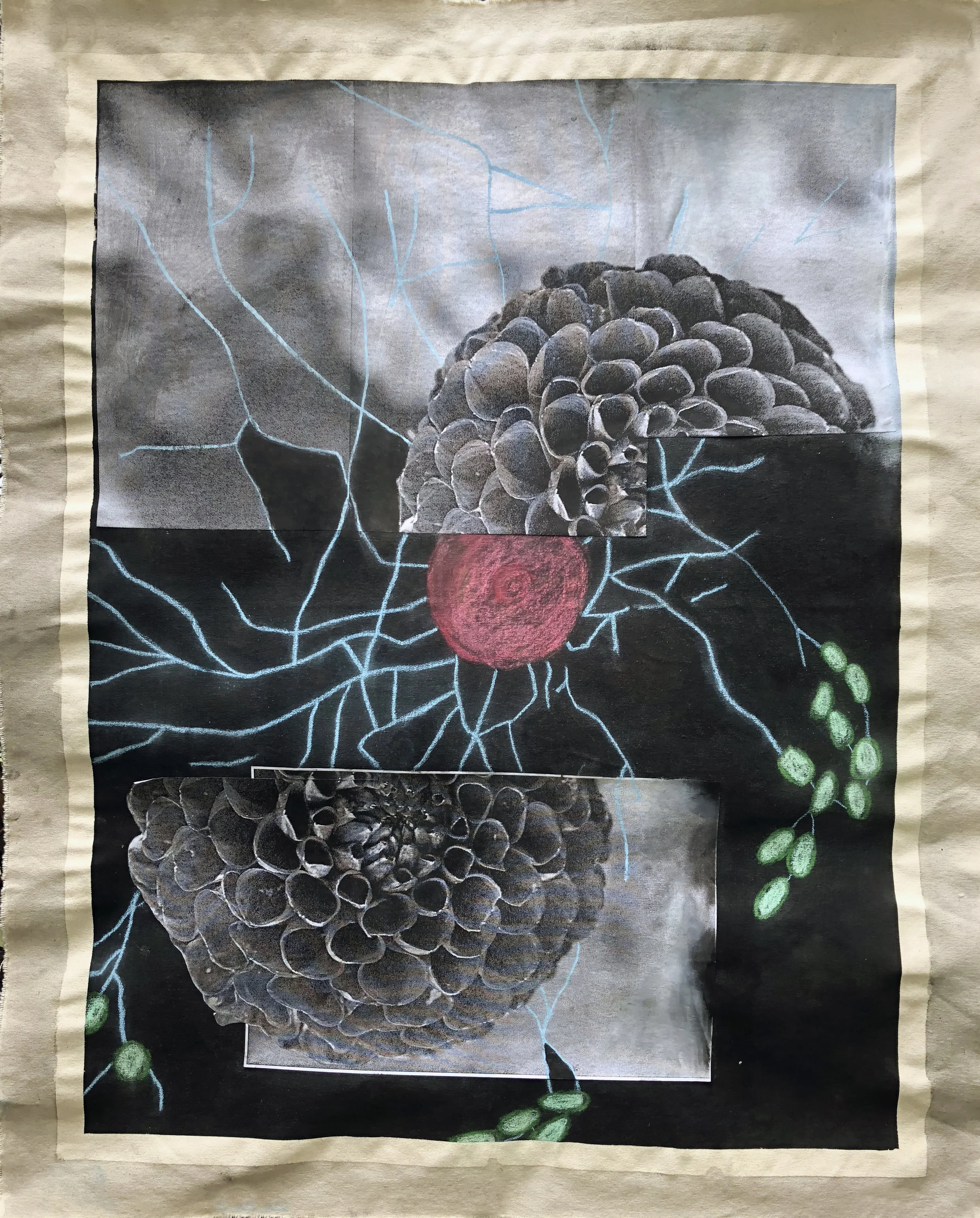 TonyMichaleEstrada - Human Nature IVb - collage on canvas_ pastels and photo prints - 45 x 36 - 2016 - $350.jpg