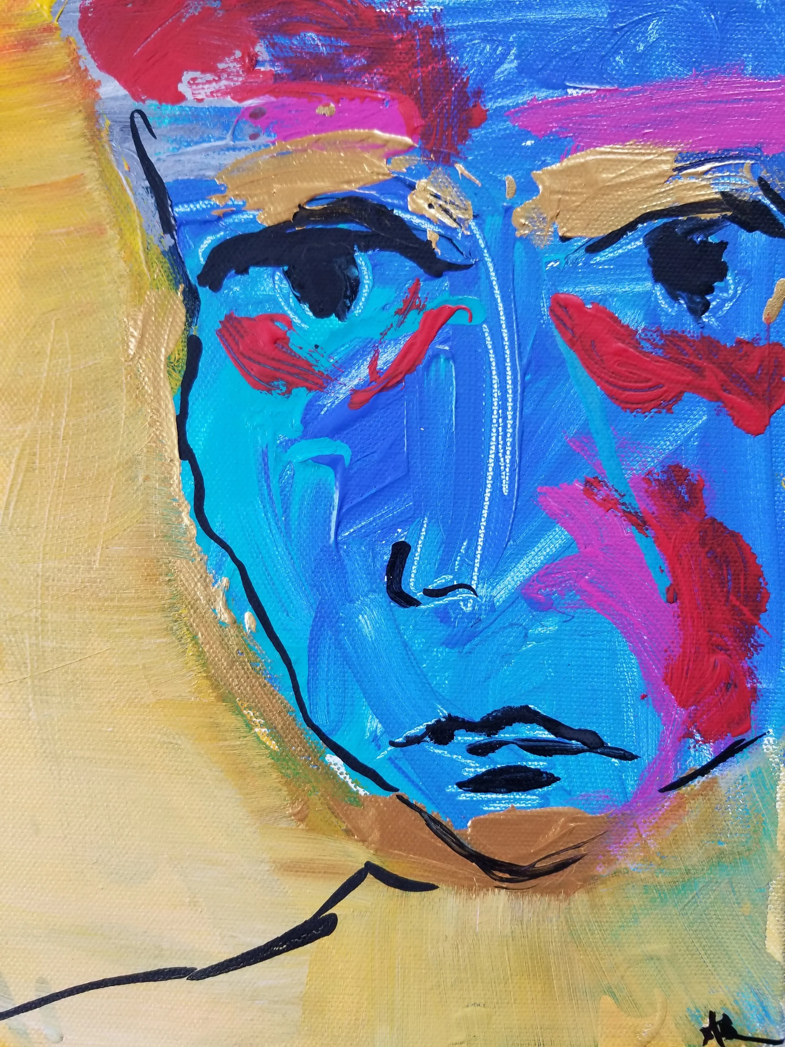 A.R.DREWART BareBlue AcrylicOilStcikCanvas 10x8 2018 Price250.jpg