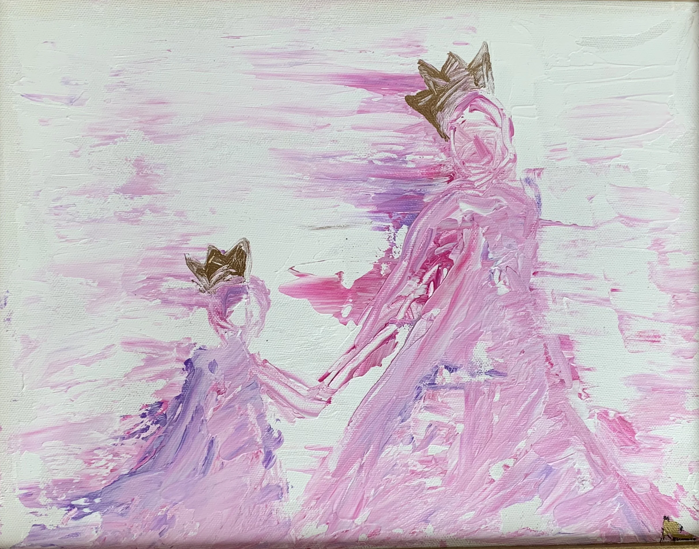 A.R.DREWART FollowThe Crown AcrylicLiquidGoldCanvas 13x16 2018 Price395.jpg